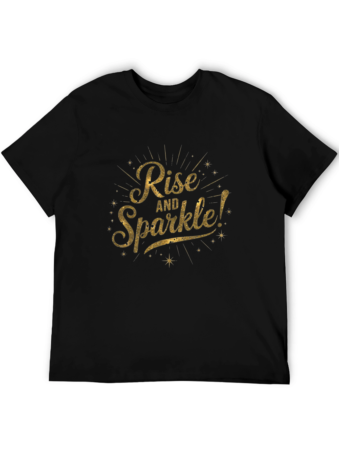 Black Rise and Sparkle Graphic T-Shirt view 5