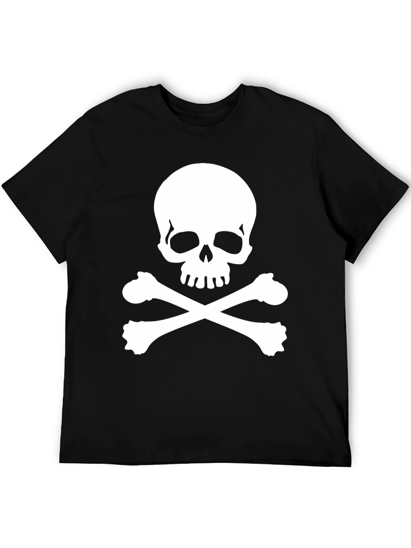 Black Skull & Crossbones Black T-Shirt - Pirate Style! view 5