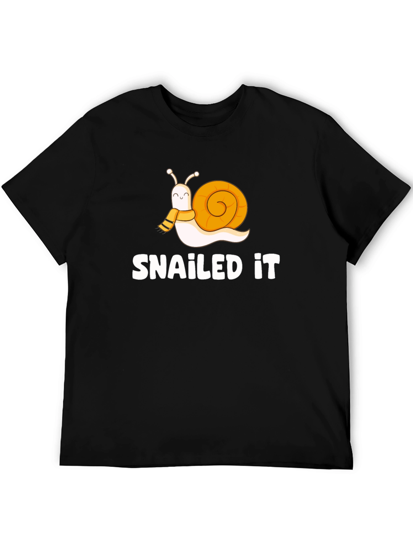 Black Snailed It T-Shirt Funny Snail Graphic Tee view 5
