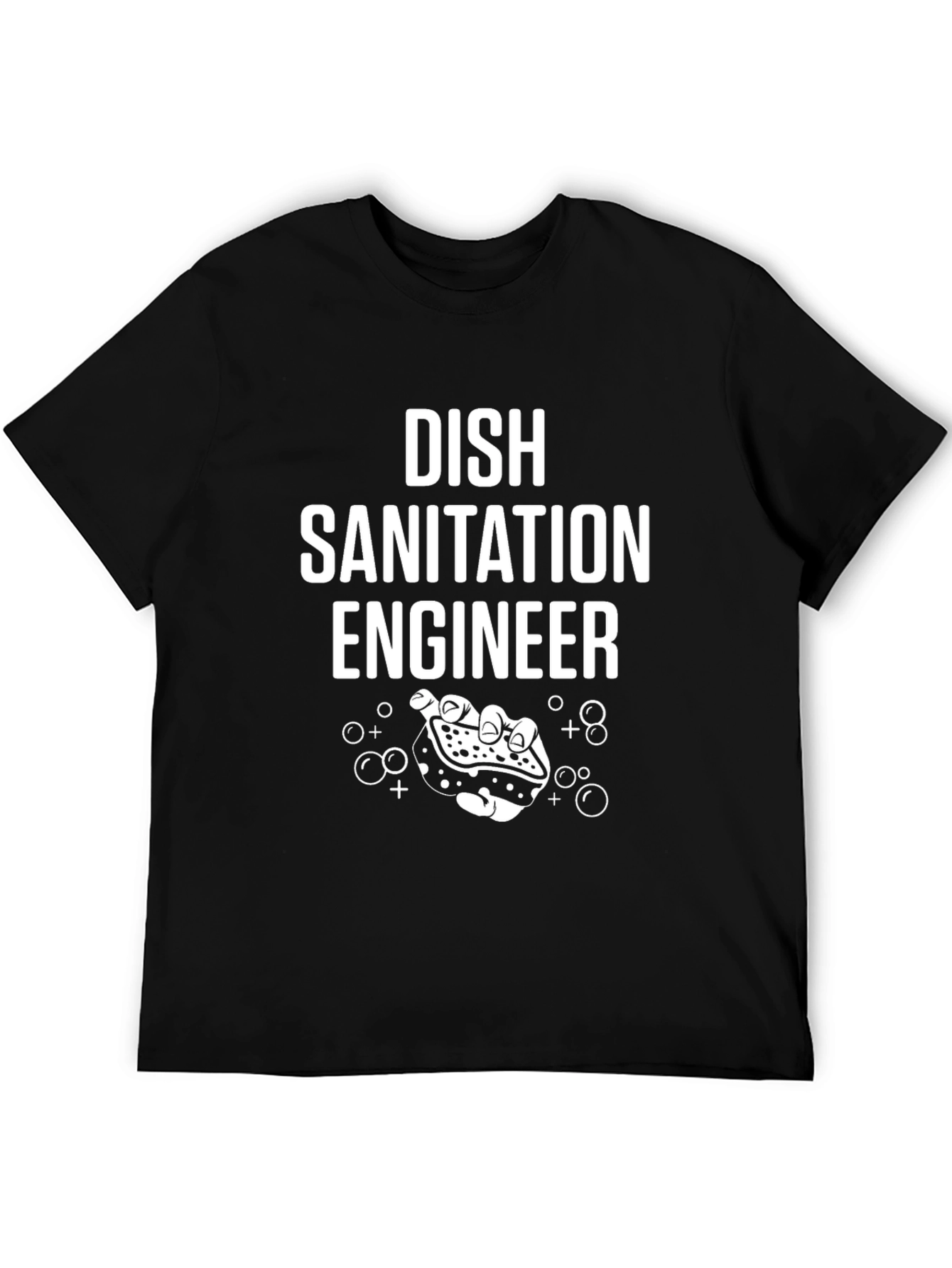 Black Dish Sanitation Engineer Graphic T-Shirt view 5