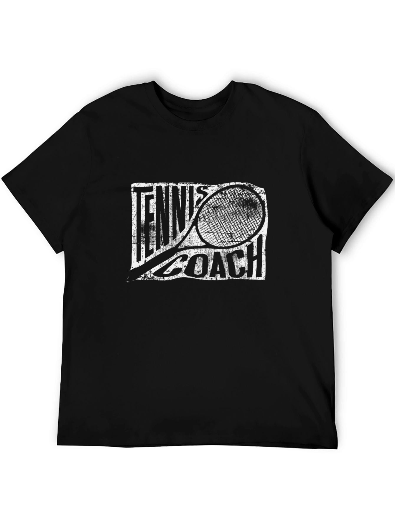Black Tennis Coach Graphic T-Shirt view 5