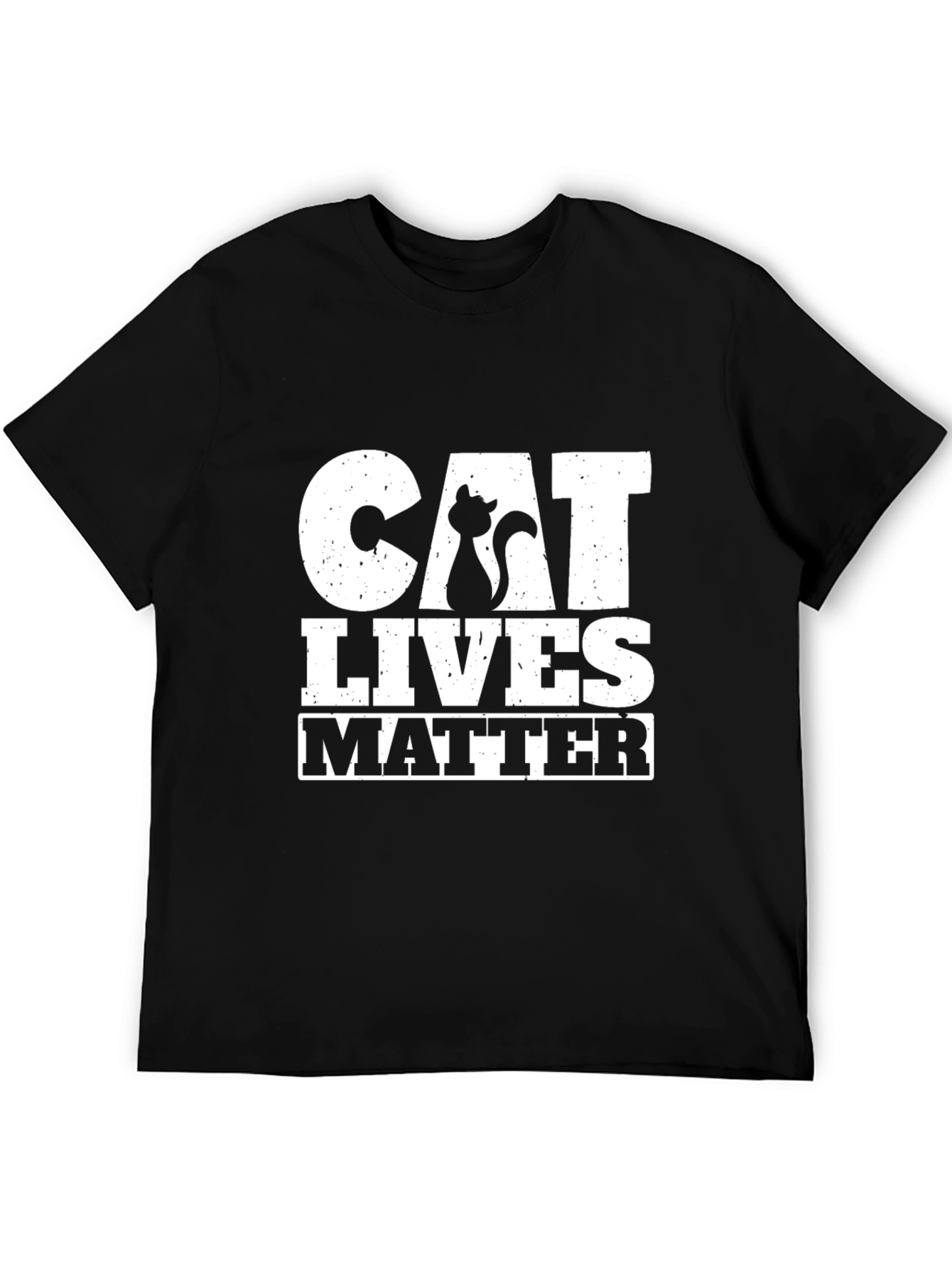 Black Cat Lives Matter Black T-Shirt view 5