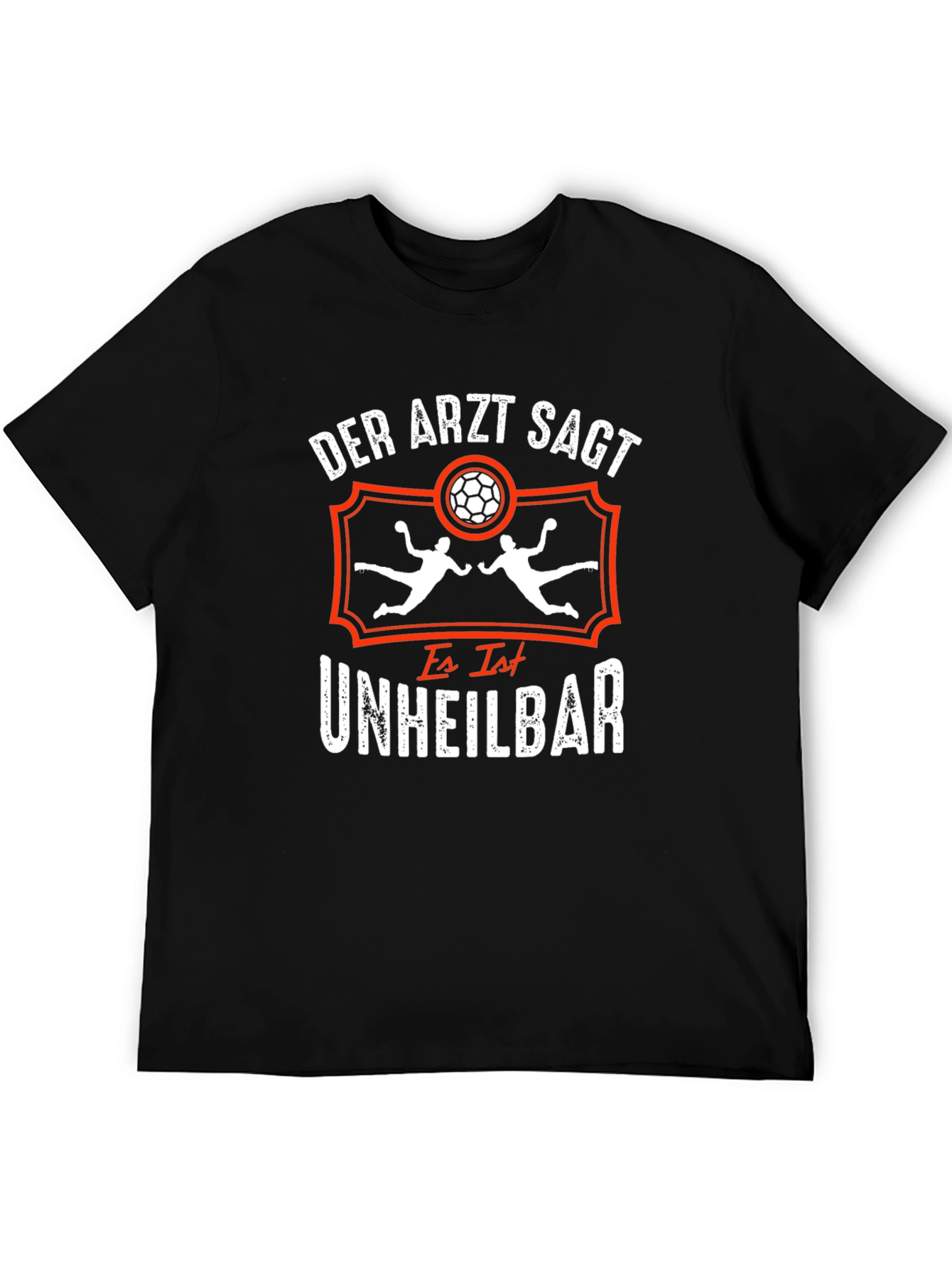 Black Handball Addict T-Shirt: Der Arzt Sagt Unheilbar view 5
