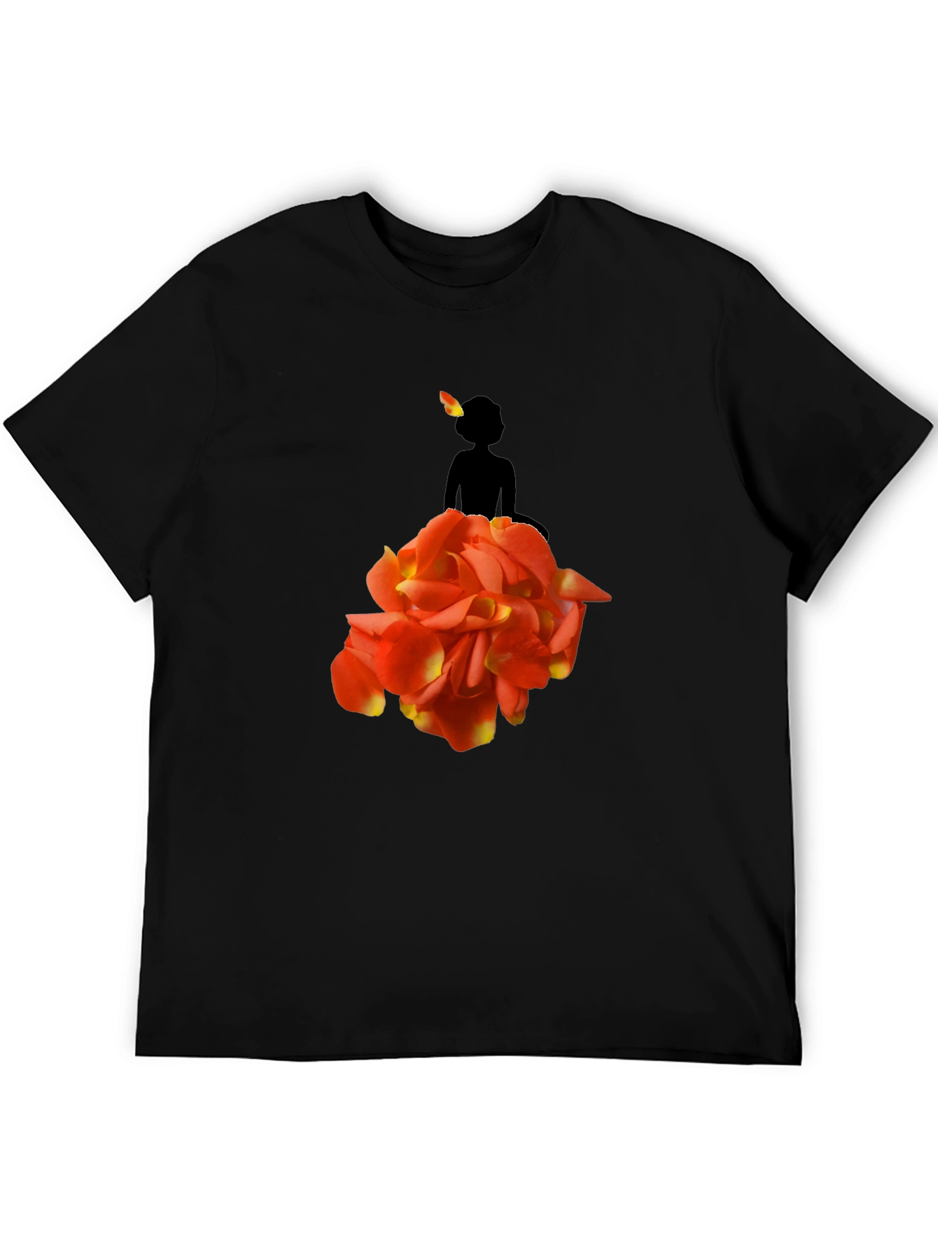 Black Floral Dancer Graphic Tee - Unique Artistic Design view 5