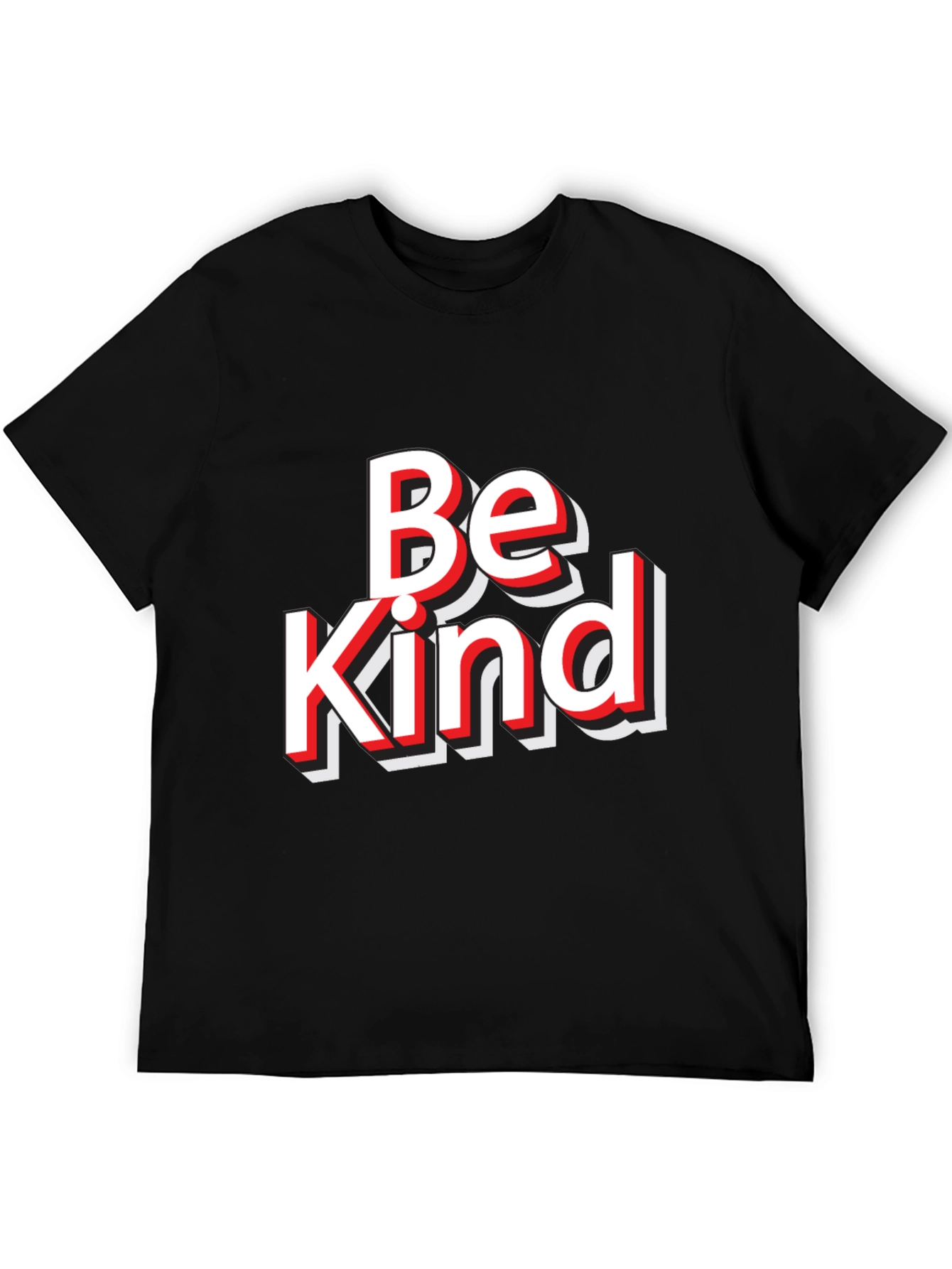 Black Be Kind Graphic Tee - Black Cotton Blend T-Shirt view 5