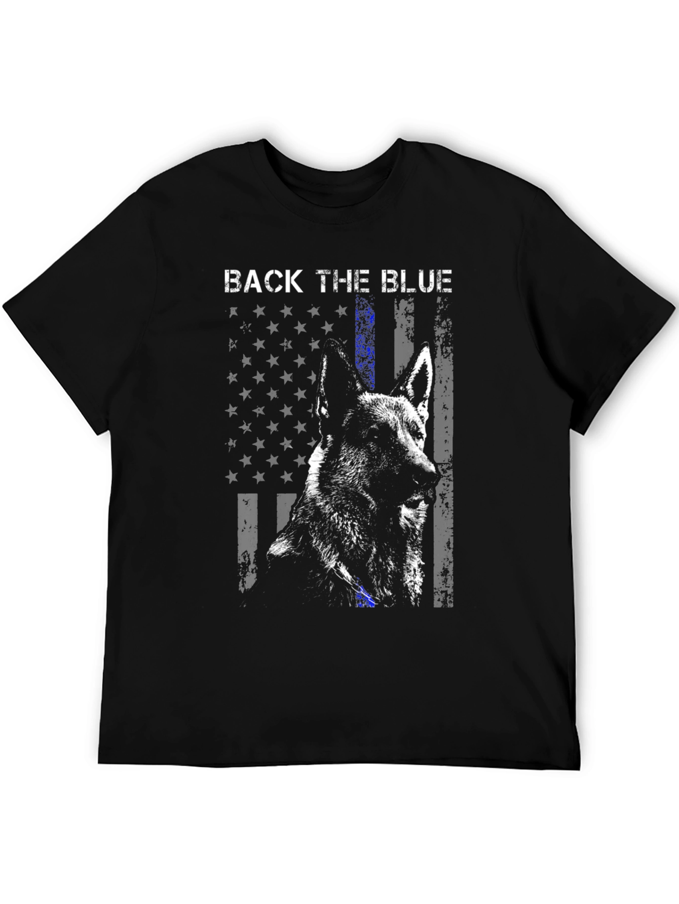 Black Back the Blue Dog T-Shirt view 5