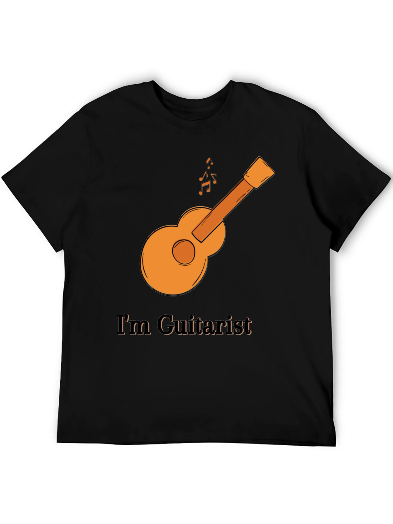 Black Guitarist T-Shirt - Music Lover Tee view 5