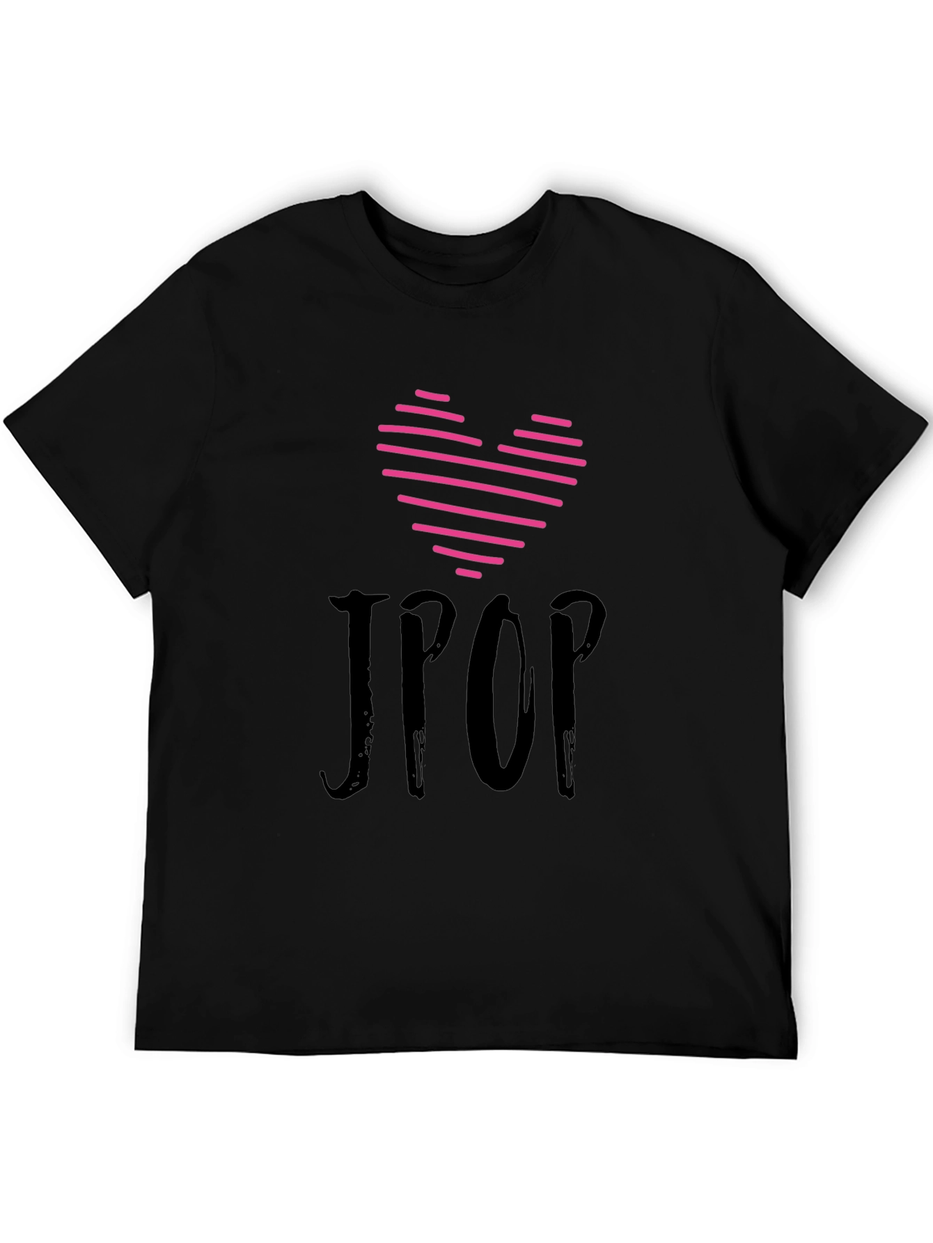 Black I Heart JPOP Tee - Stylish Graphic T-Shirt view 5