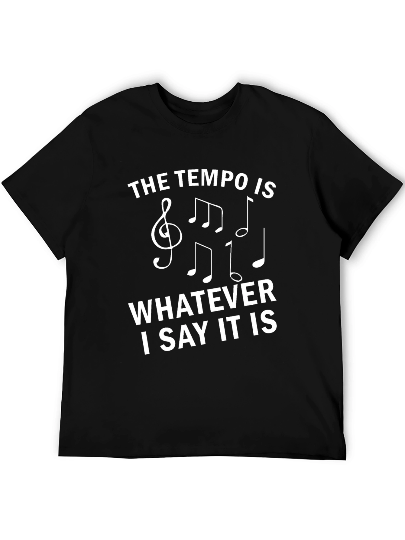Black Tempo Music T-Shirt - Funny Musician Tee view 5