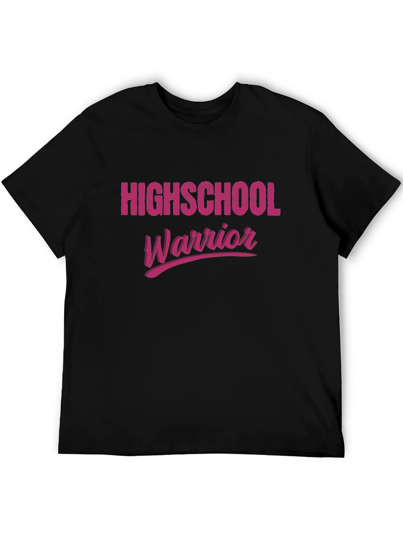 Black Highschool Warrior T-Shirt - Black view 5