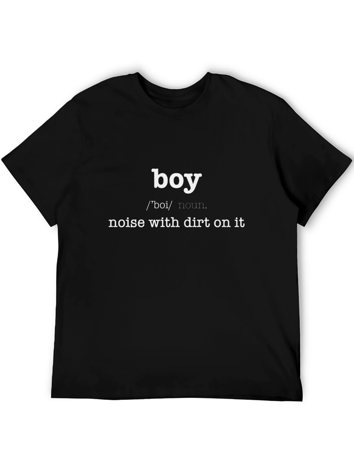 Black Funny Boy Definition Black T-Shirt view 5