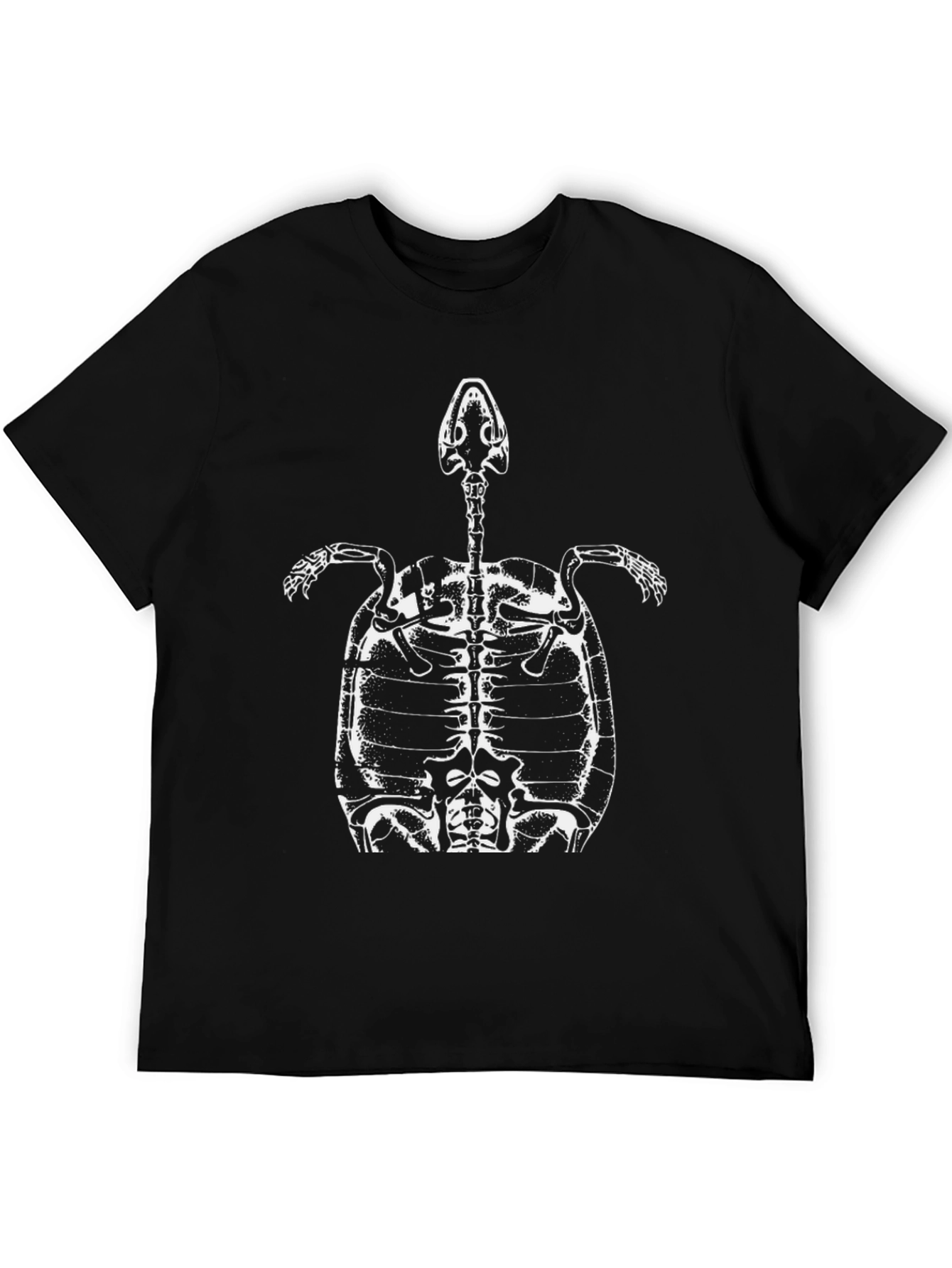 Black Turtle Skeleton Graphic T-Shirt - Black view 5