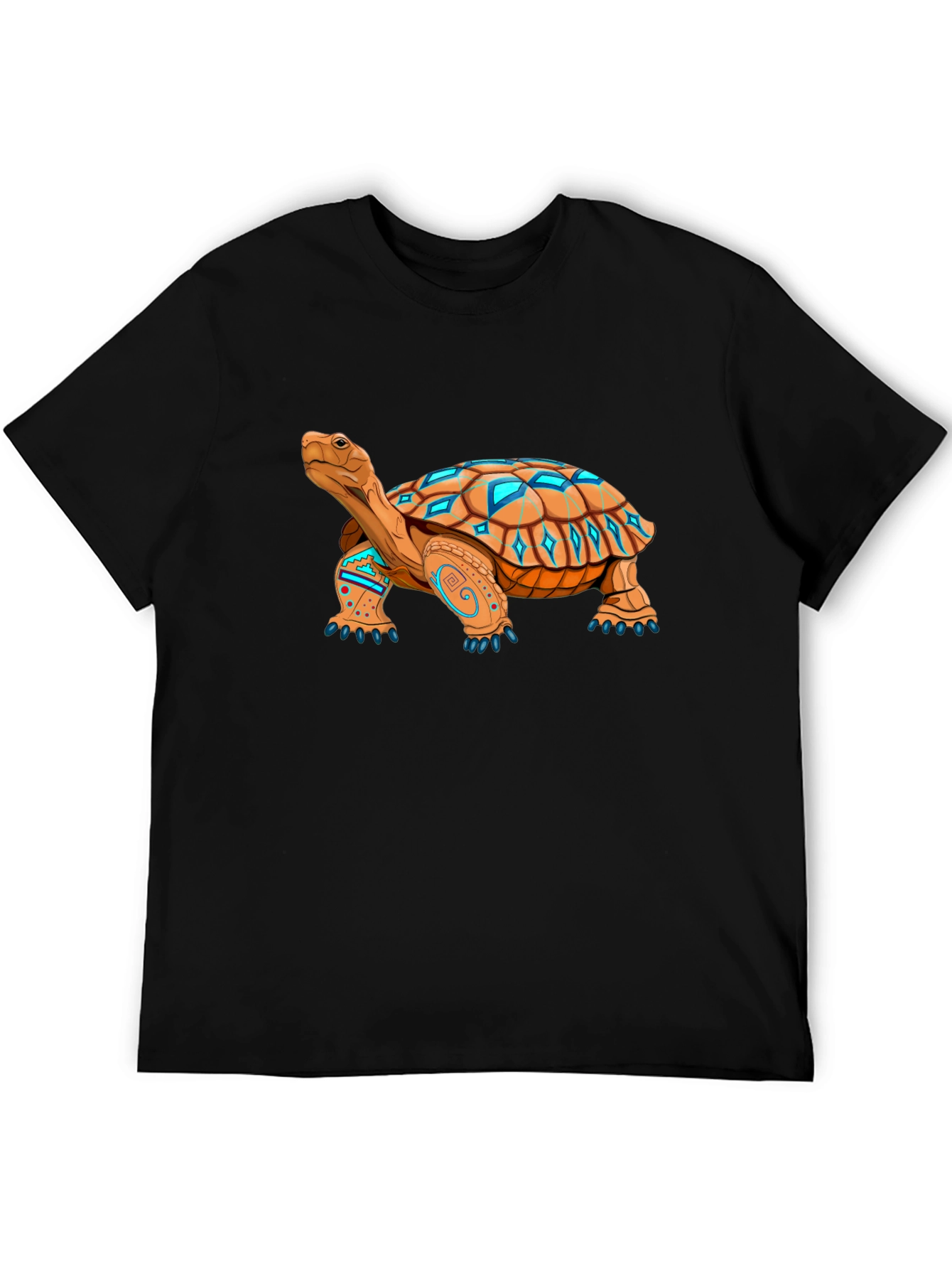 Black Turtle Graphic Black Tee - Unique Design view 5