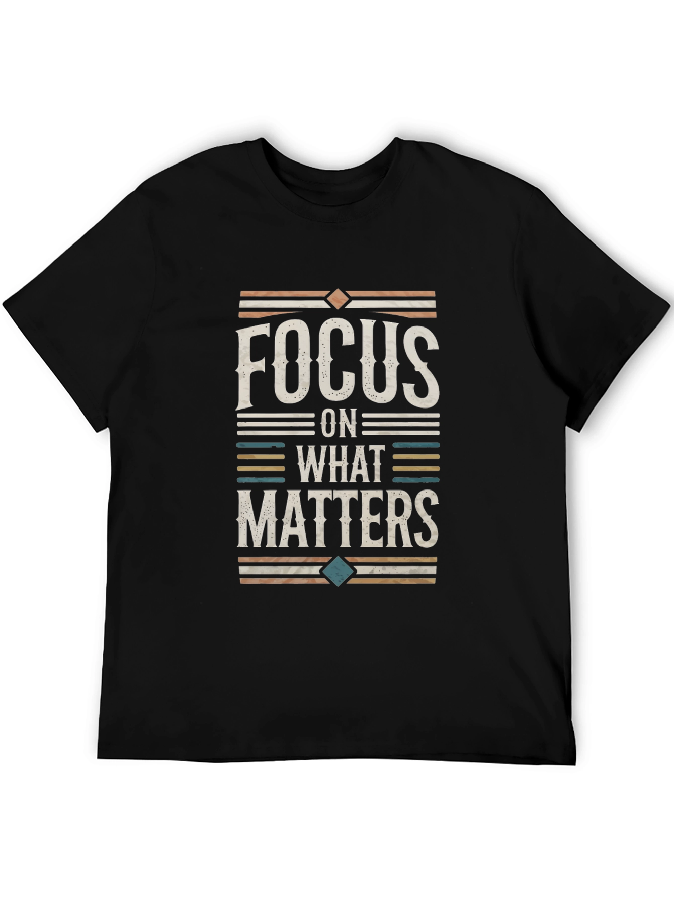 Black Focus on What Matters Graphic Tee view 5