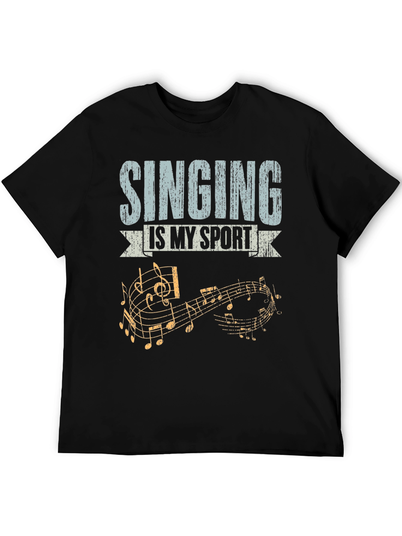 Black Singing is My Sport T-Shirt Music Notes view 5