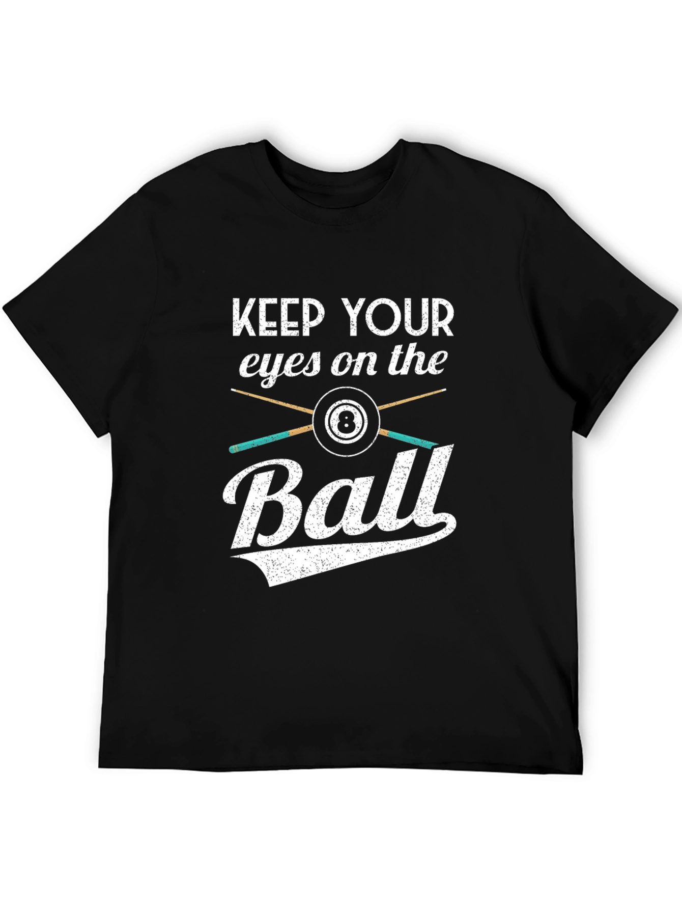 Black Keep Your Eyes on the Ball Graphic Tee view 5