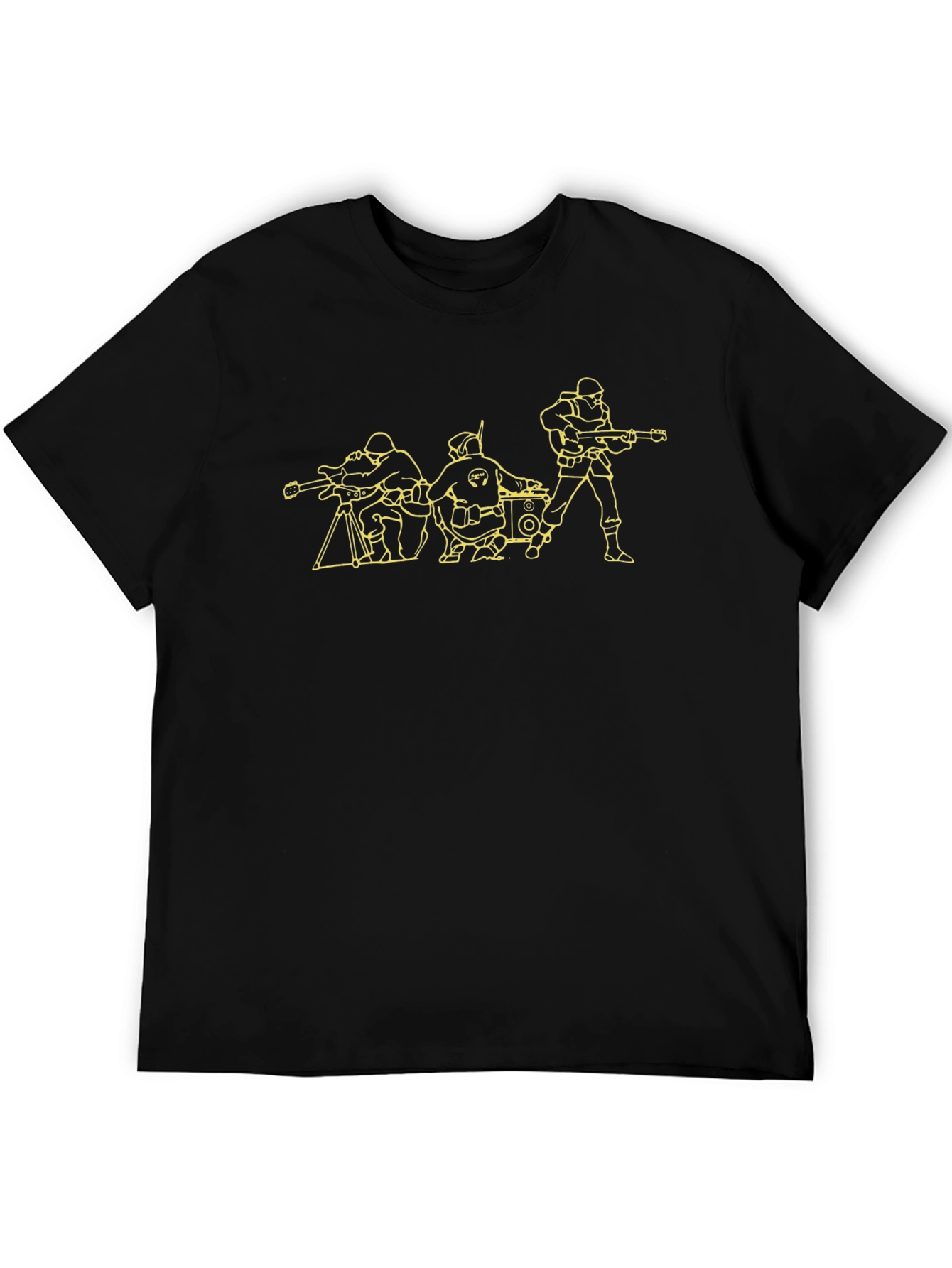 Black Band of Brothers Tee - Yellow Print view 5