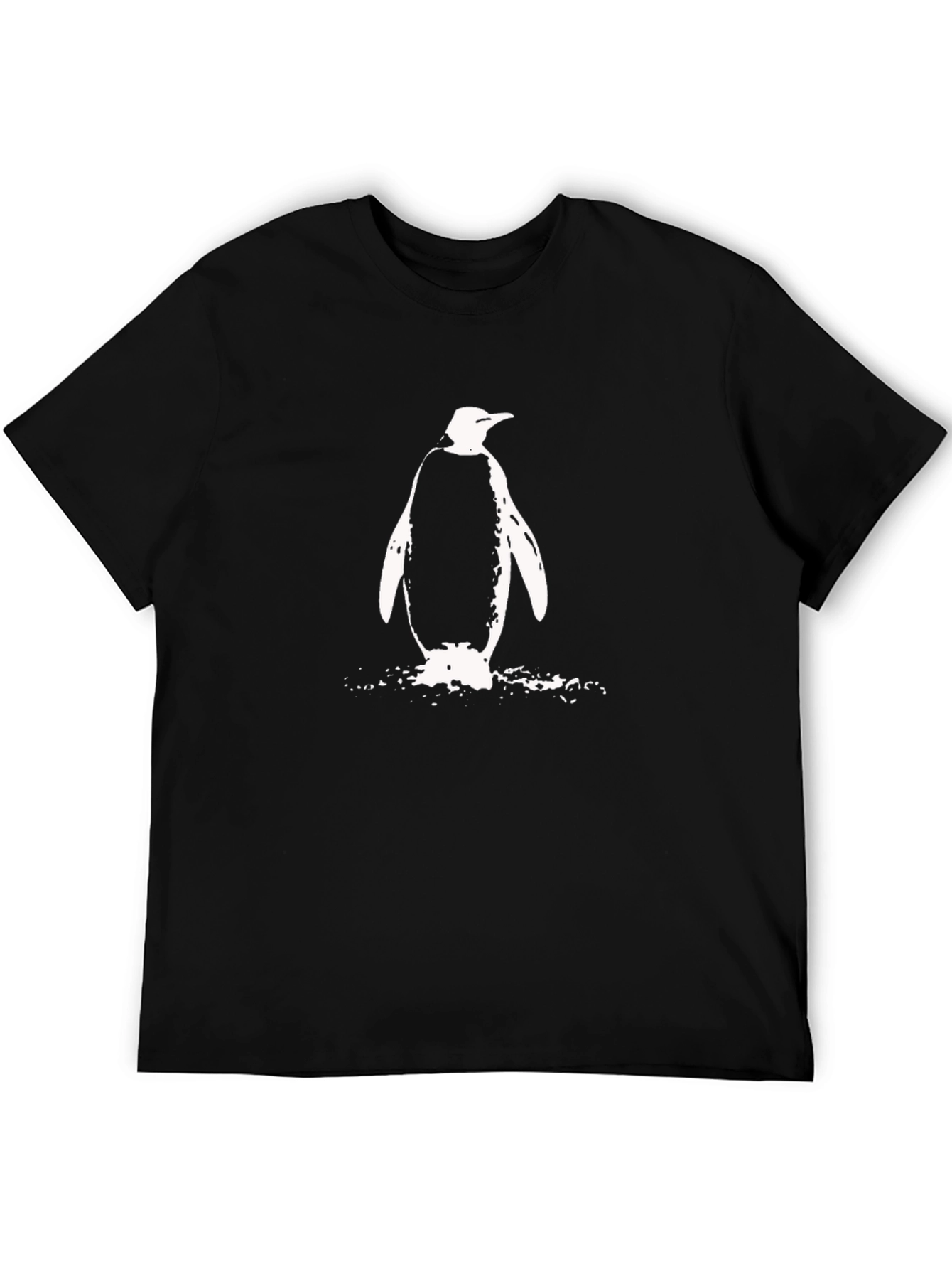 Black Penguin Graphic Tee - Black Cotton T-Shirt view 5