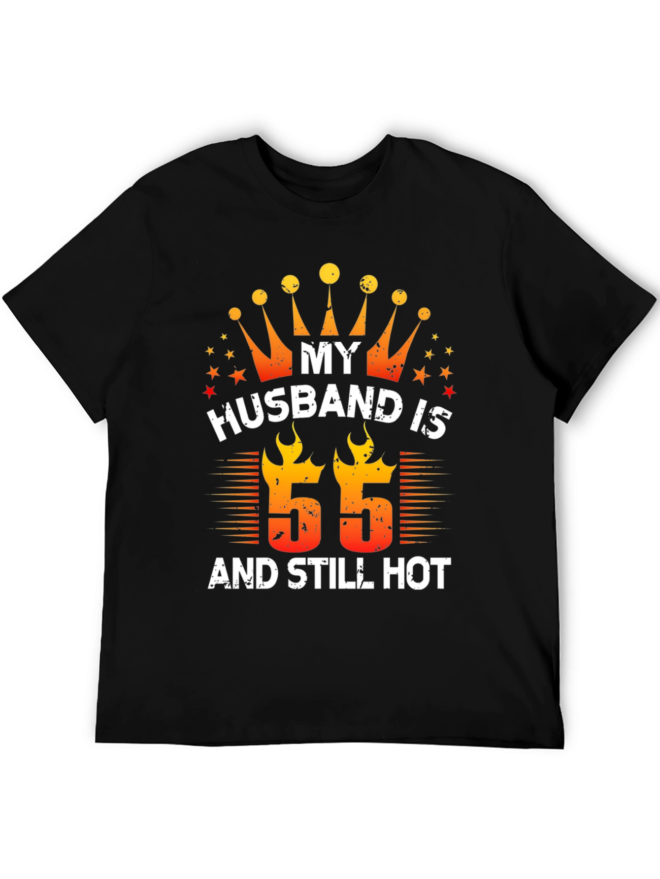 Black Husband Birthday "55" T-Shirt view 5