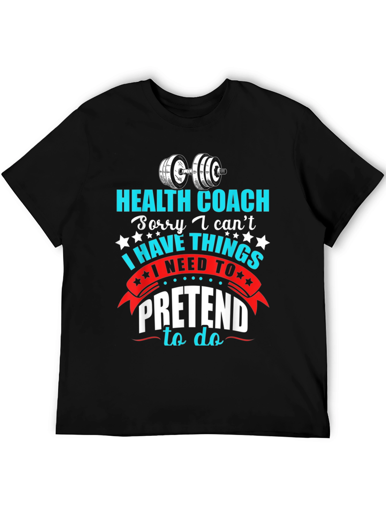 Black Health Coach T-Shirt - Funny Gym & Fitness Apparel view 5