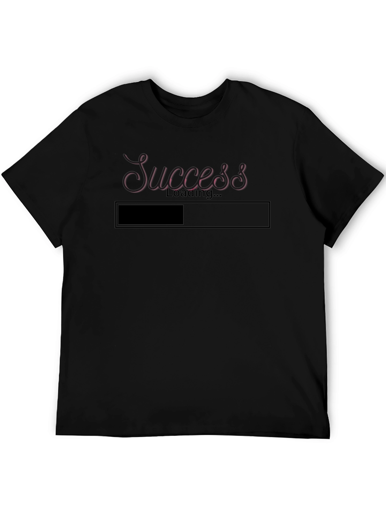 Black Success Loading T-Shirt - Motivational Graphic Tee view 5