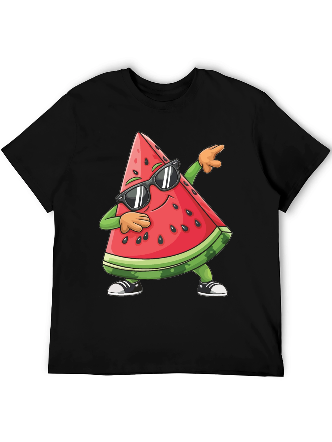 Black Cool Watermelon Dab T-Shirt - Summer Fun! view 5