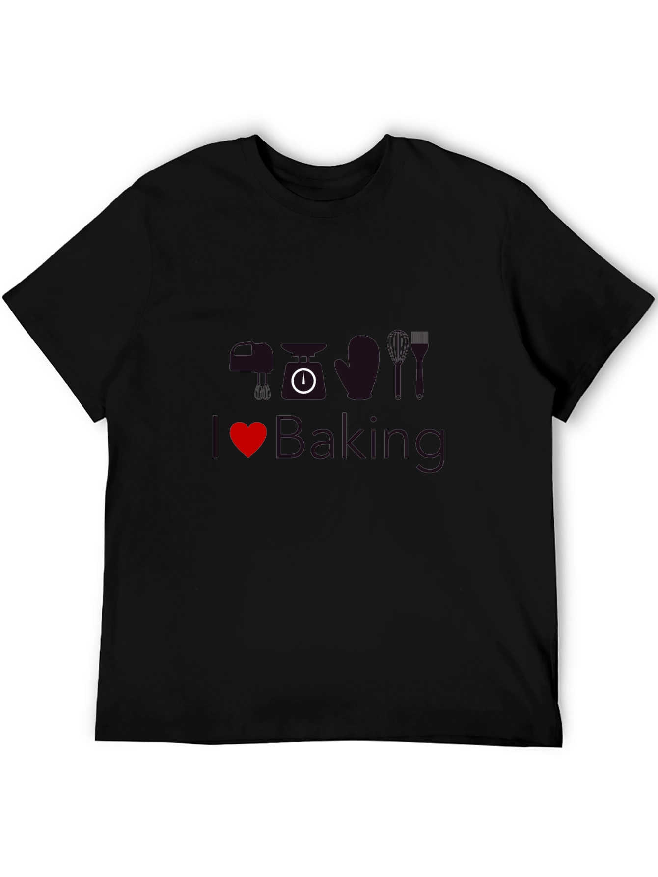 Black I Love Baking T-Shirt view 5