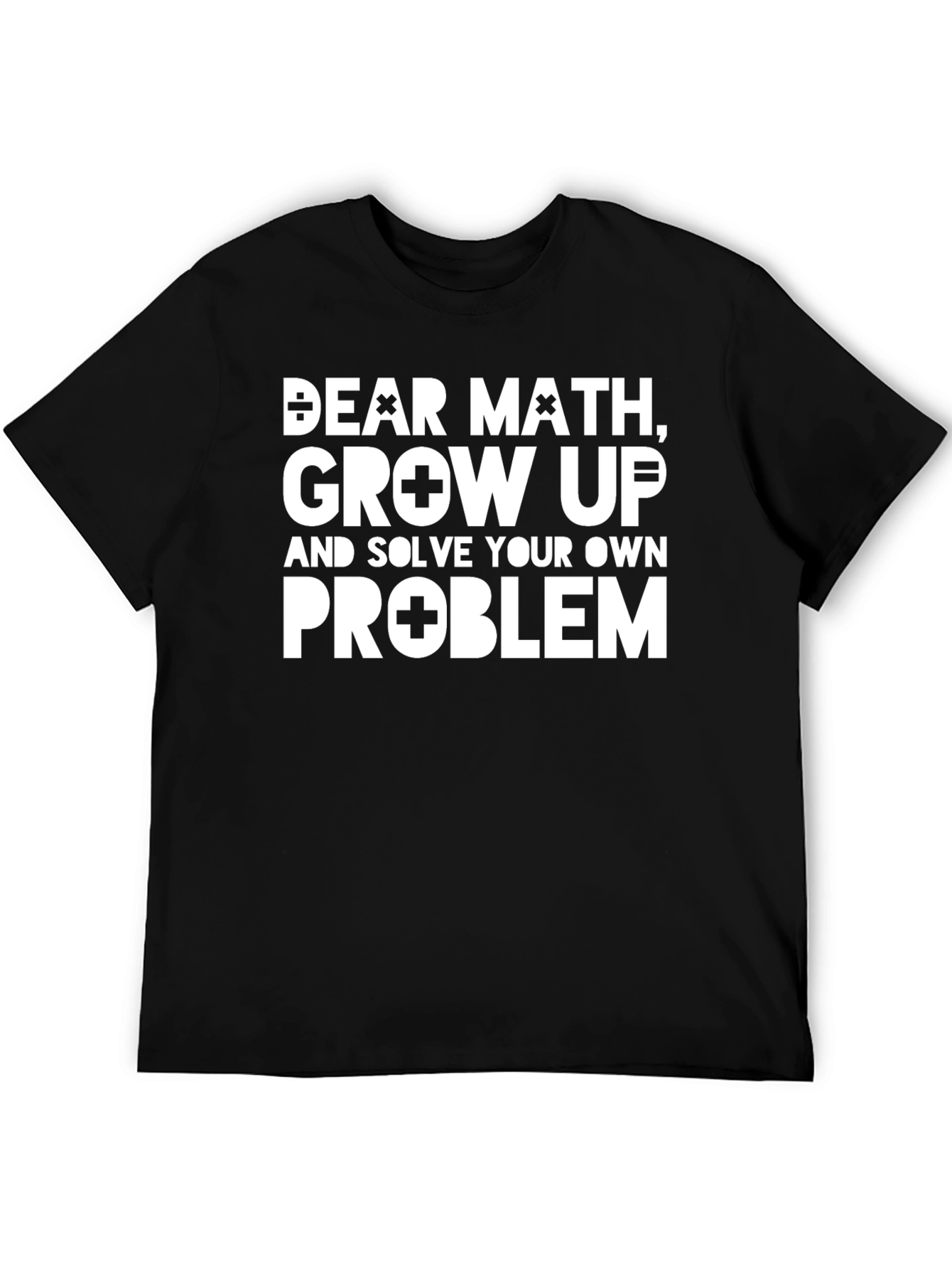 Black Funny Math Problem T-Shirt - Solve Your Own! view 5