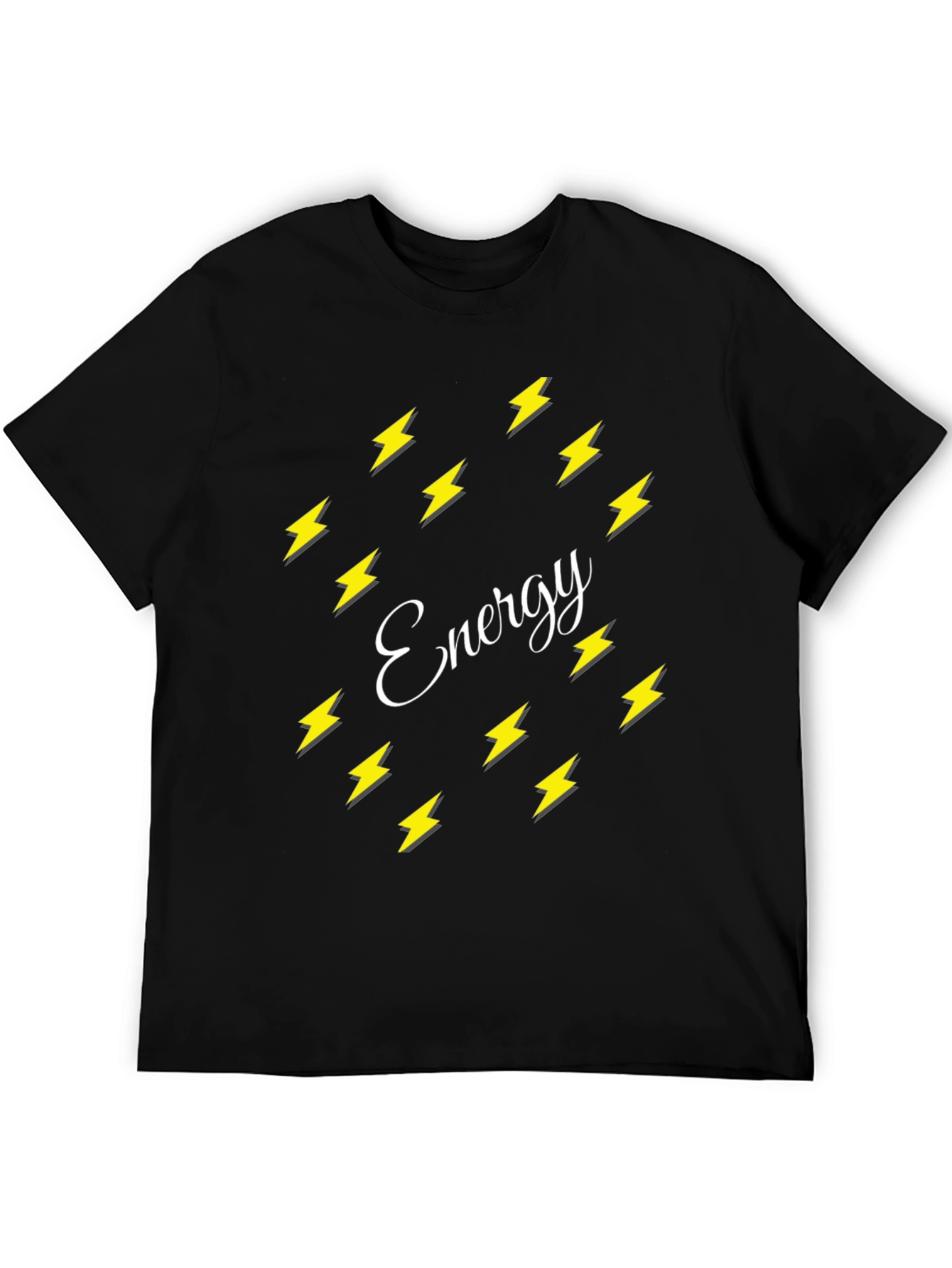 Black Energy Bolt T-Shirt - Stylish Graphic Tee view 5