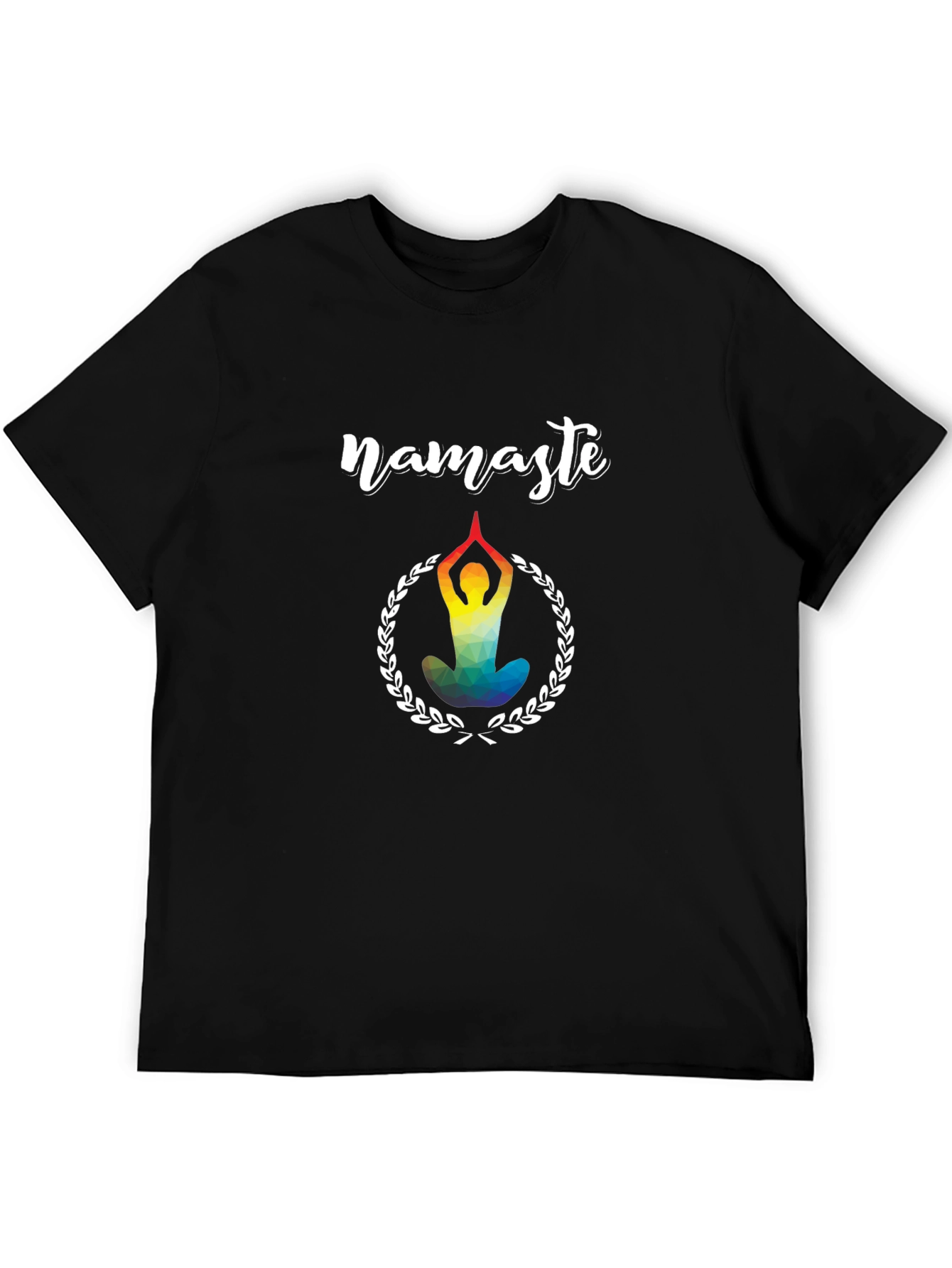 Black Namaste Yoga T-Shirt - Stylish Meditative Design view 5