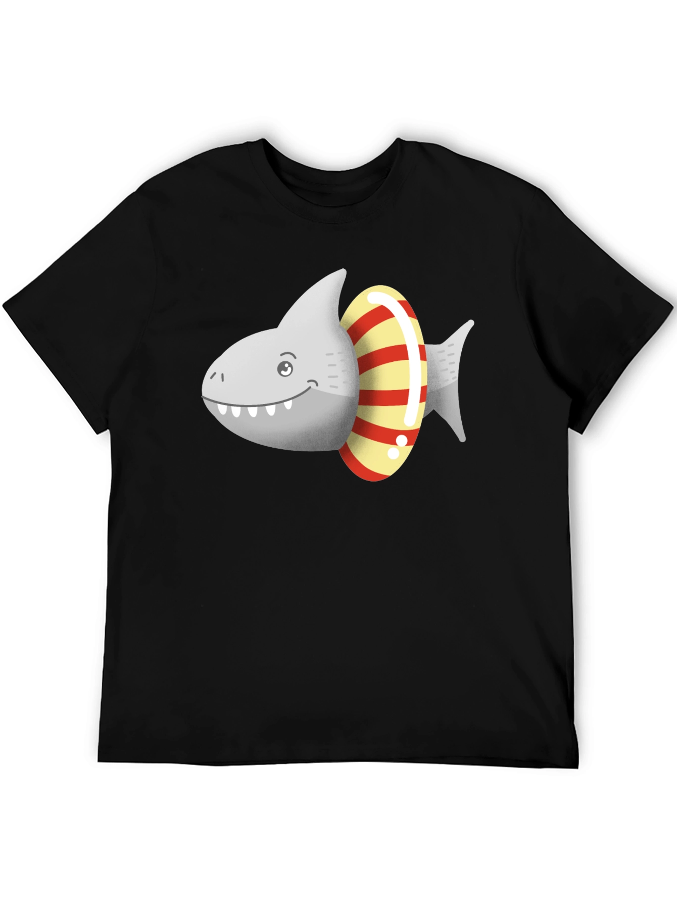 Black Shark Ring Toss Graphic Tee - Black view 5