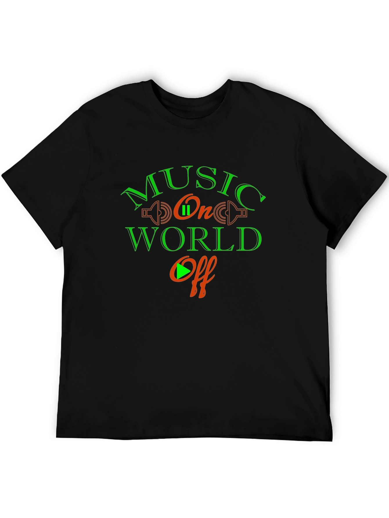 Black Music On World Off Graphic Tee view 5