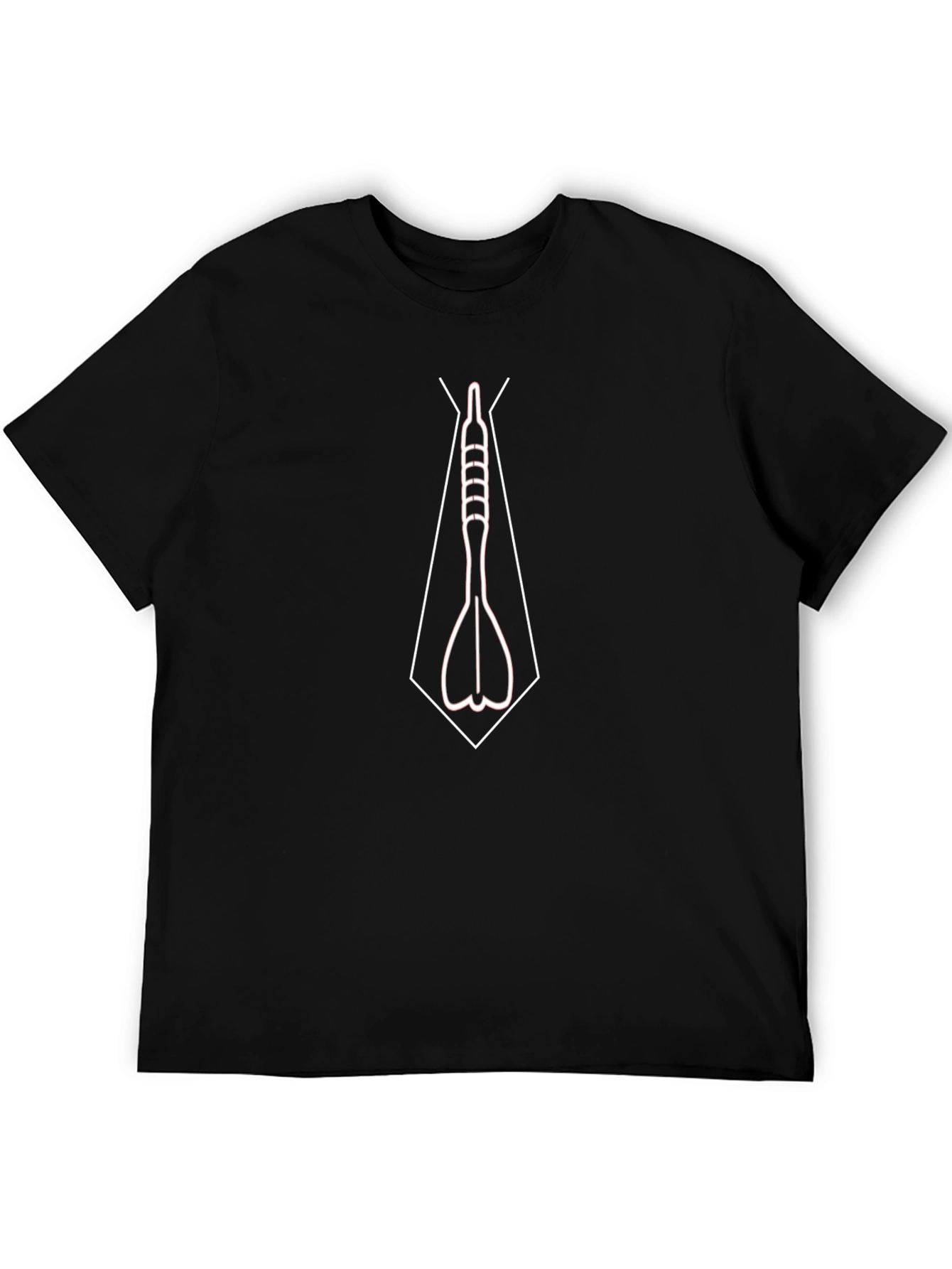 Black Dart Tie Graphic T-Shirt - Stylish & Unique Tee view 5