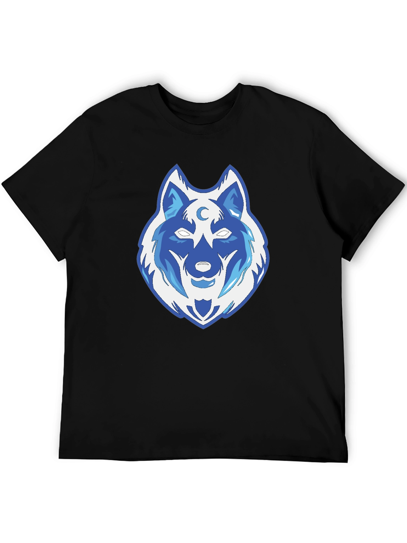 Black Wolf Moon T-Shirt - Cool Graphic Tee view 5