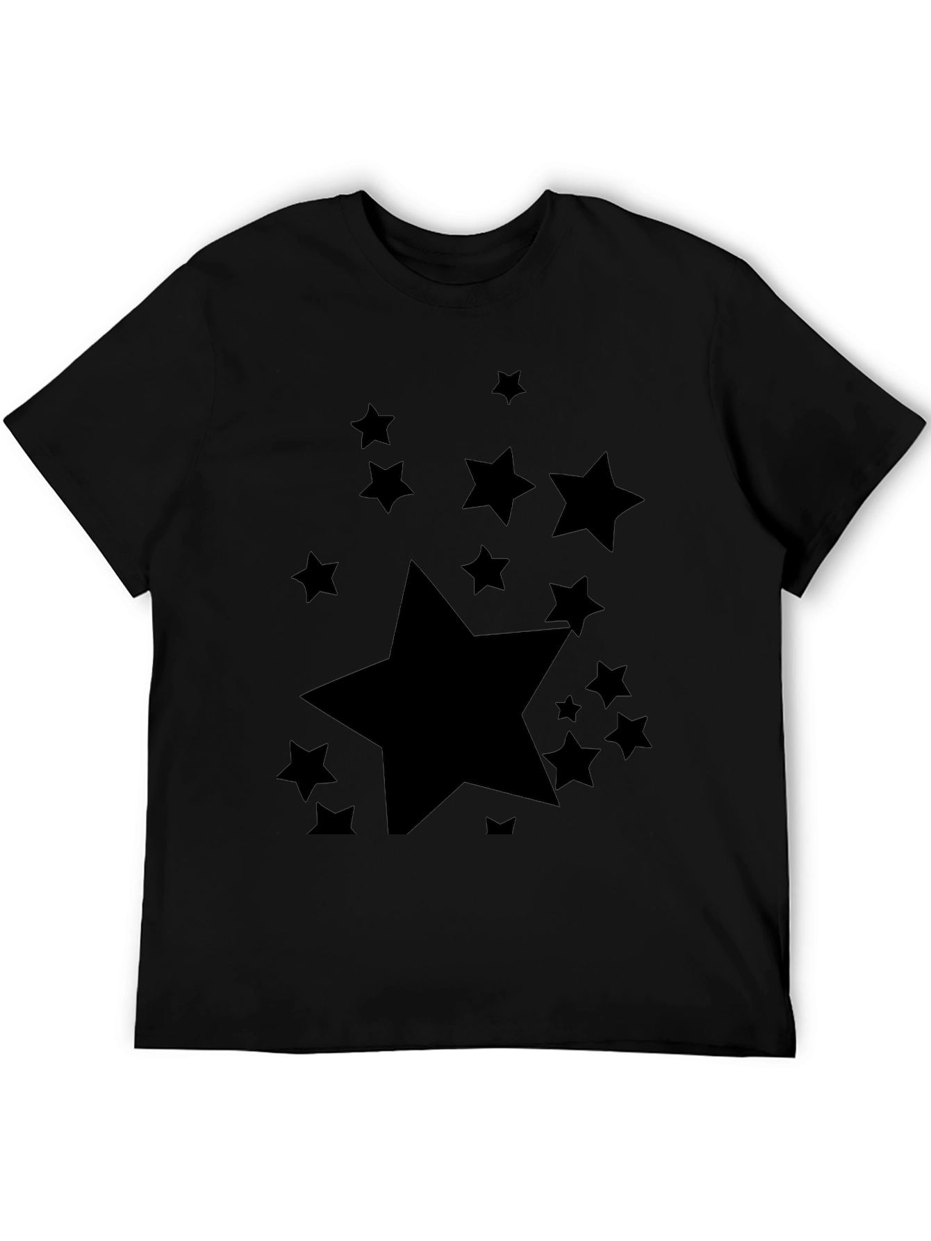 Black Starry Night Black T-Shirt view 5