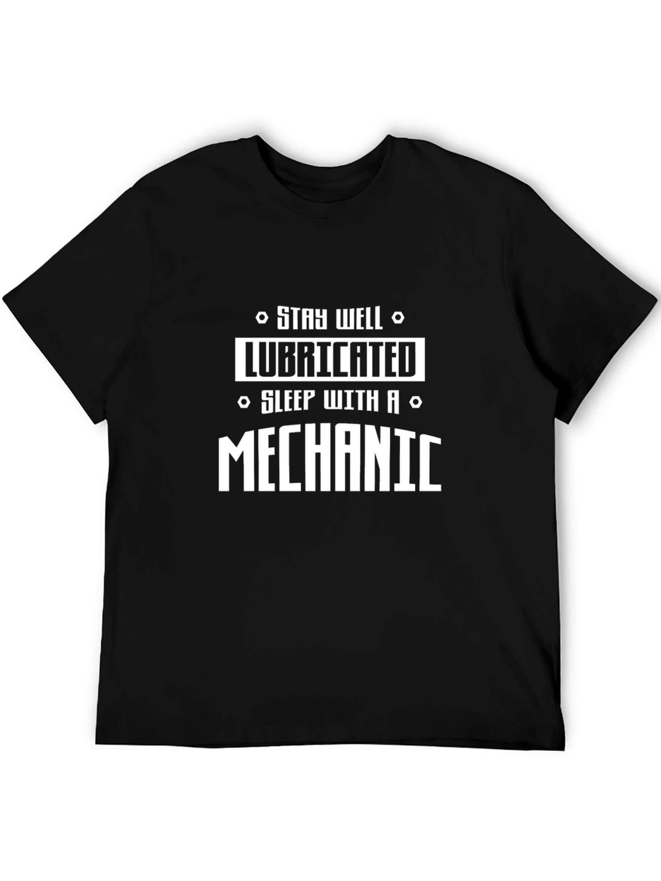 Black Stay Well Lubricated Mechanic Graphic Tee view 5