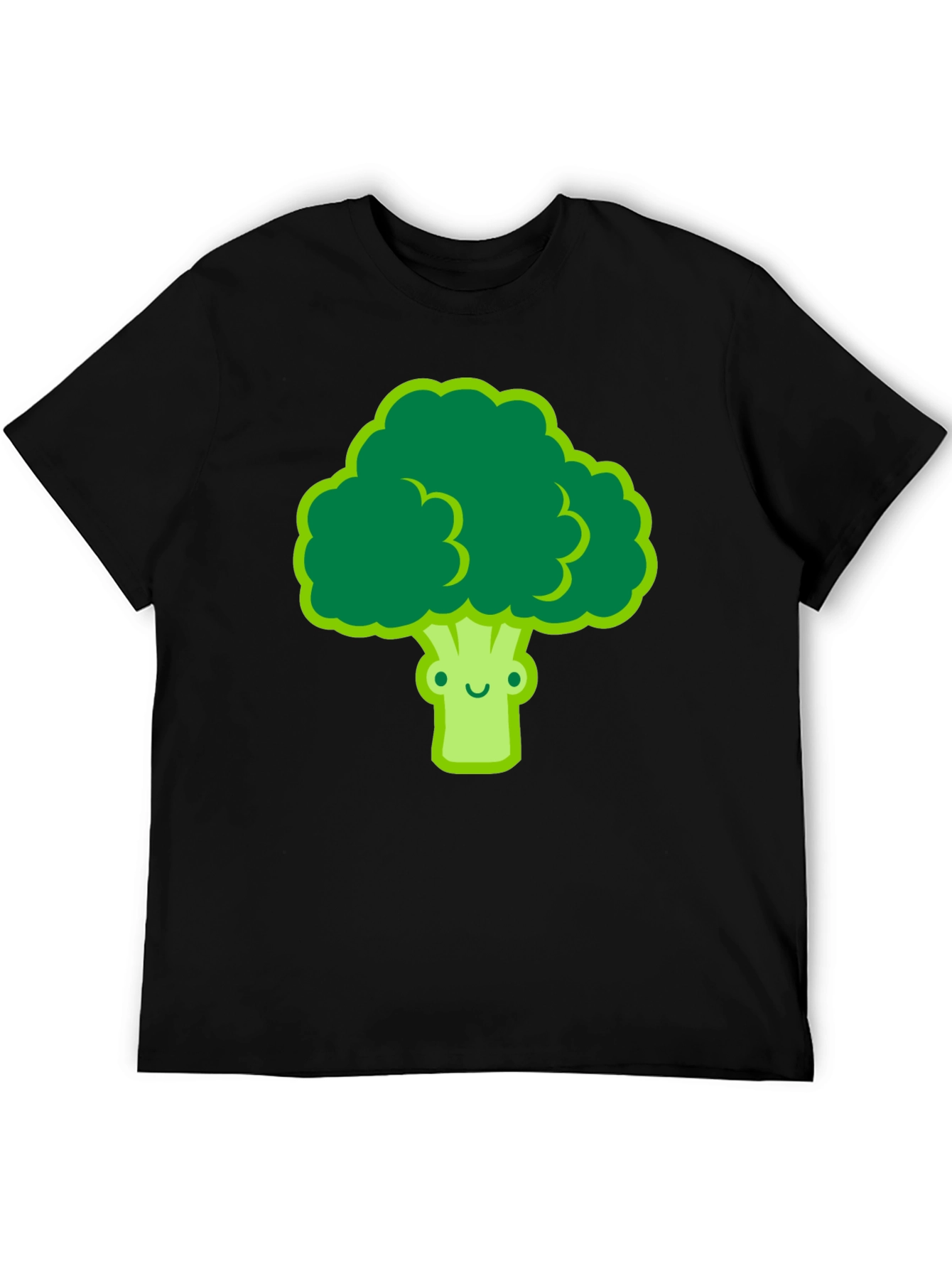 Cute Broccoli Graphic Tee - Black T-Shirt - 5