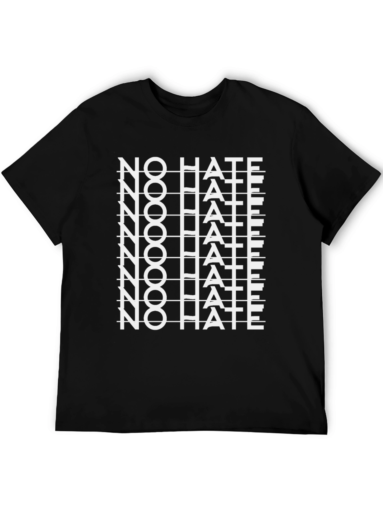 Black No Hate Graphic Tee - Black view 5