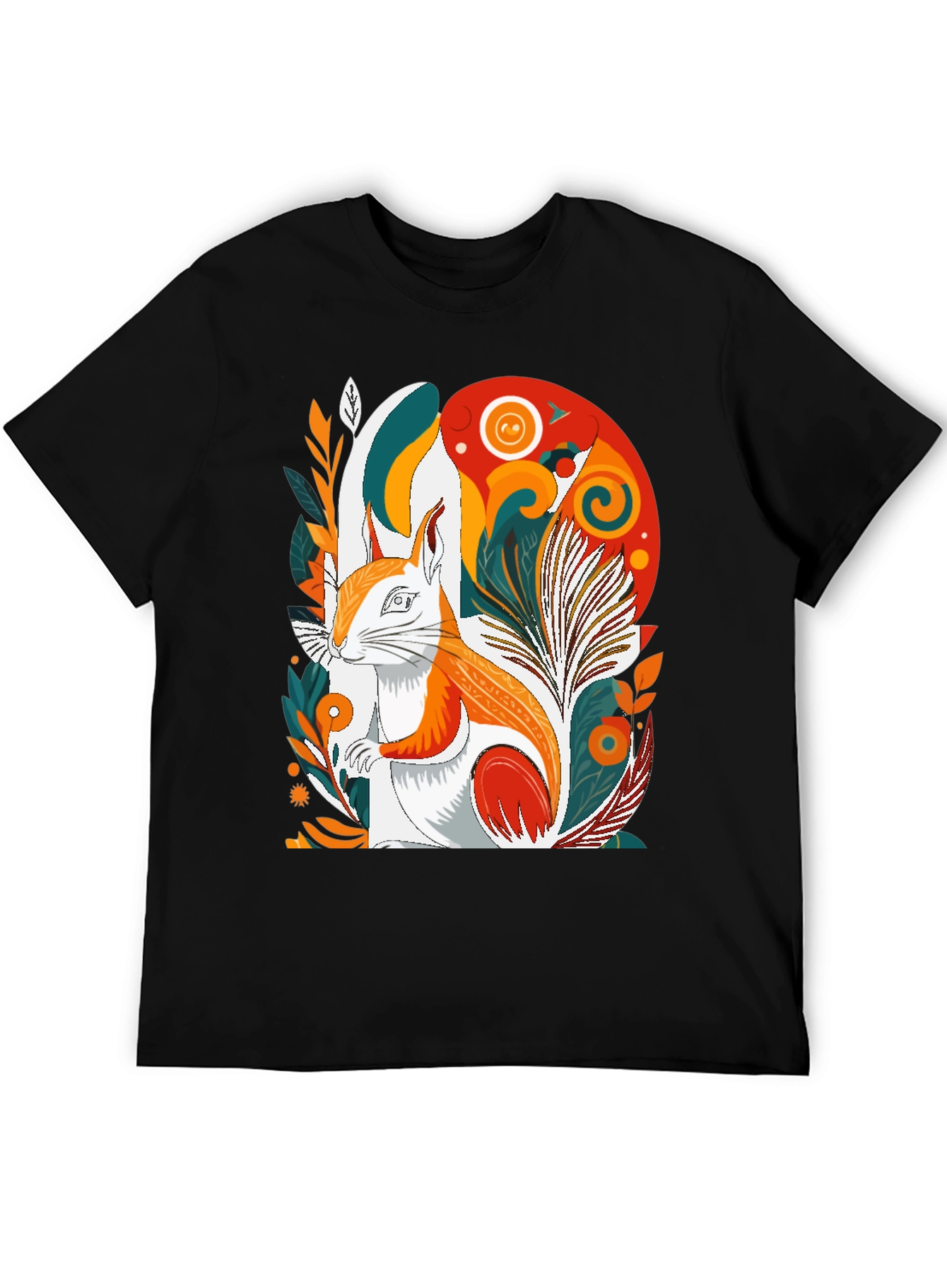 Black Squirrel Graphic Tee - Artistic Design, Modern Style view 5