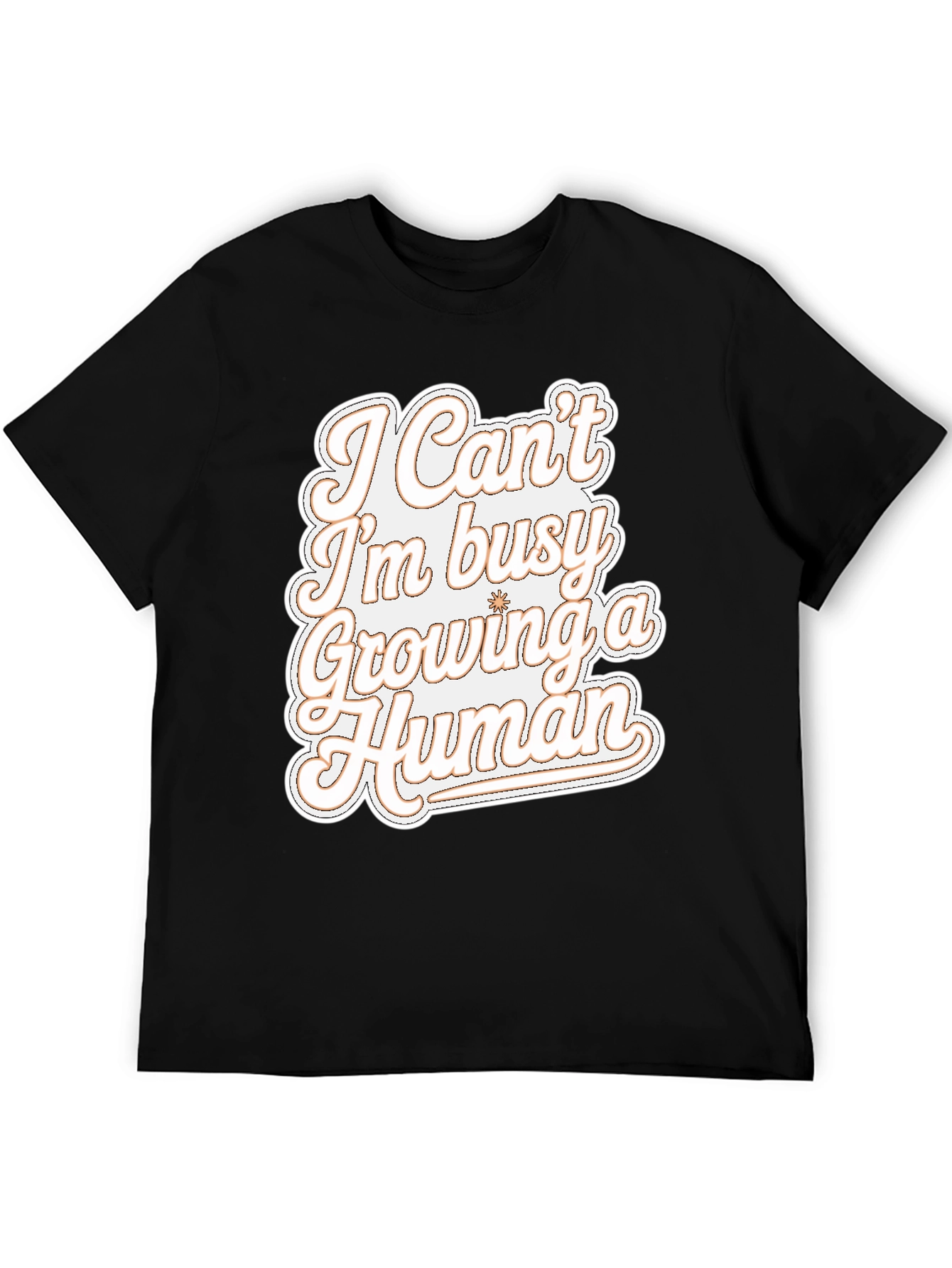 Black Growing a Human Graphic T-Shirt view 5