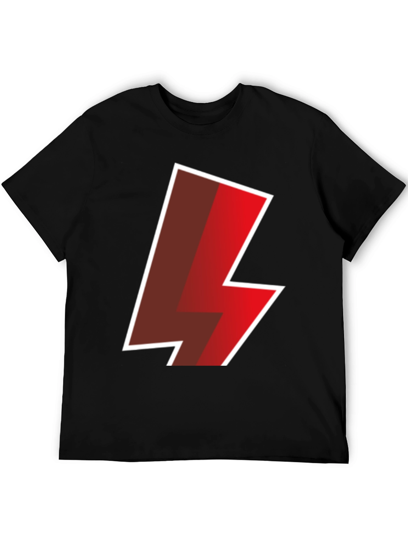 Black Bold Lightning Bolt Graphic Tee - Black view 5