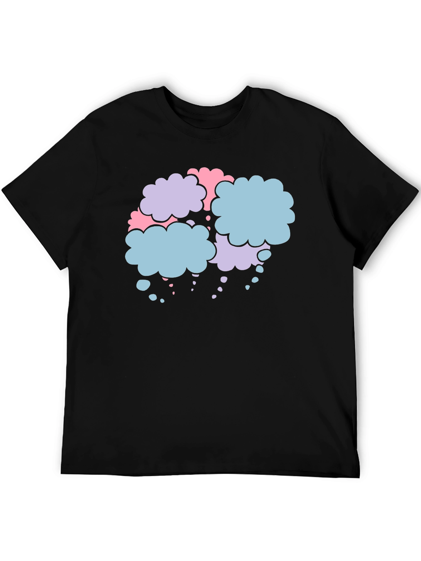 Black Cloud Bubble Graphic Tee - Soft Cotton Blend view 5