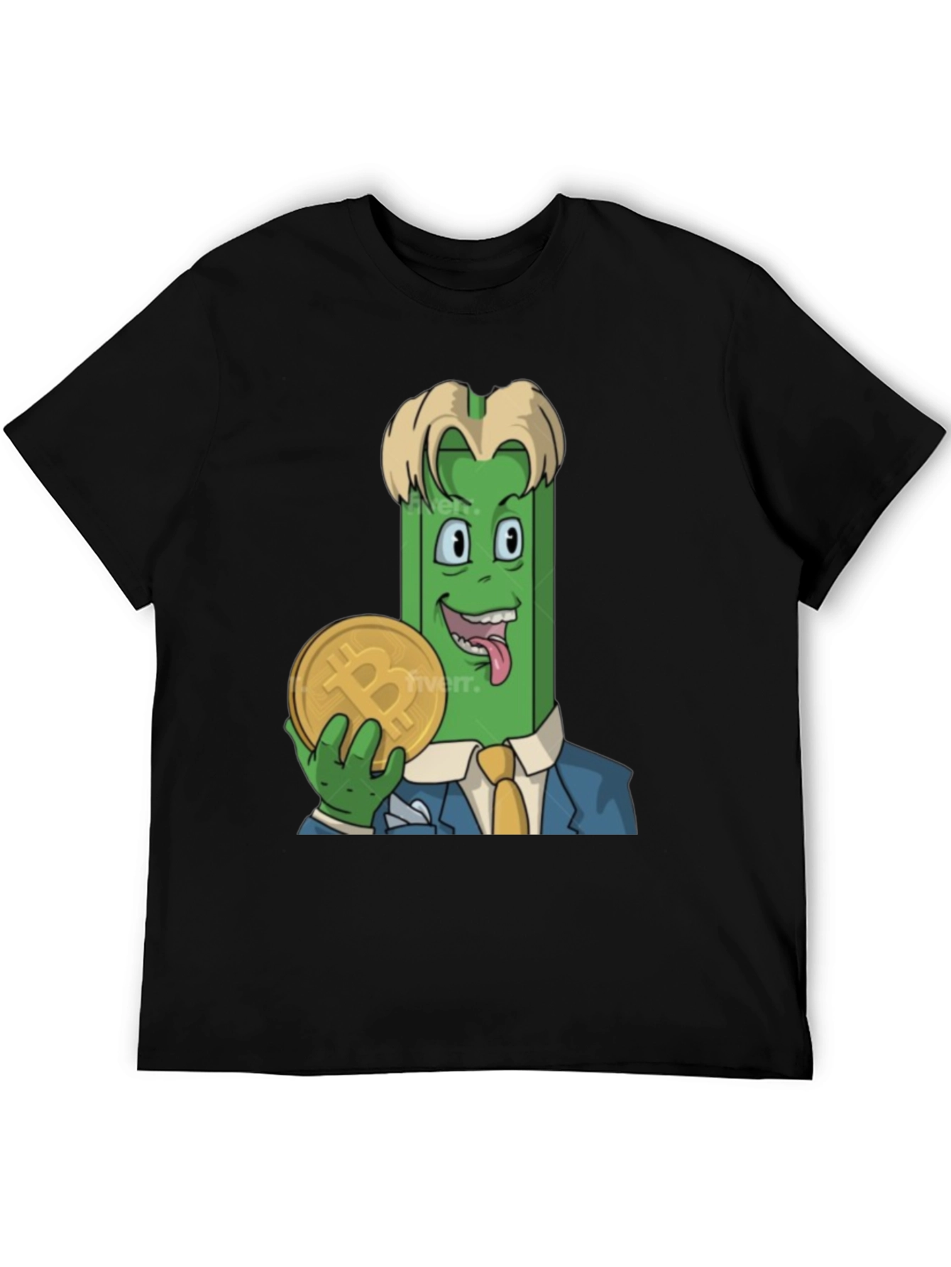 Black Crypto Celery Bitcoin T-Shirt view 5