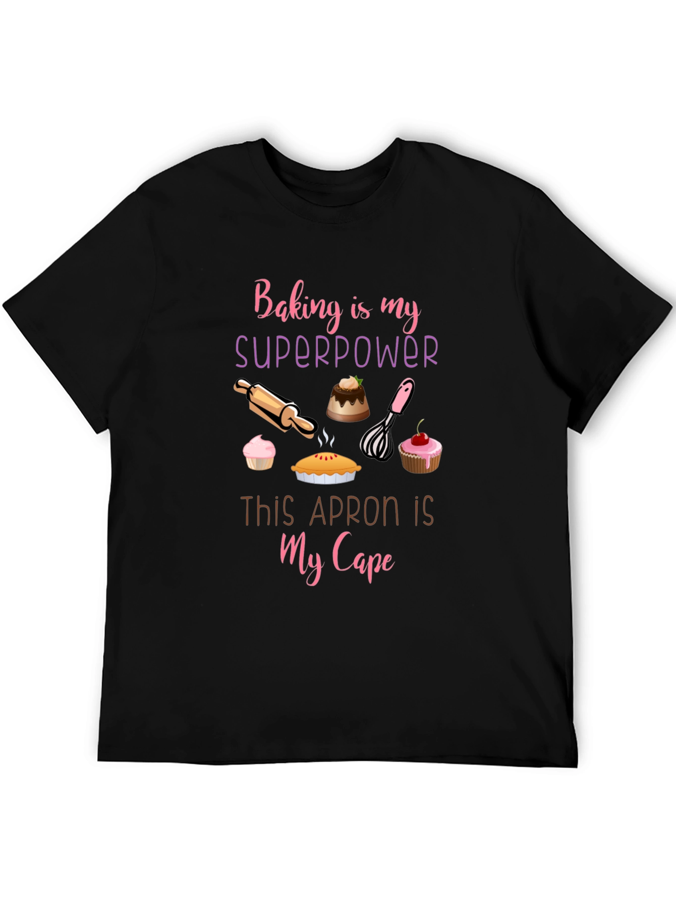Black Baking Superpower T-Shirt - Baking Lover Gift view 5