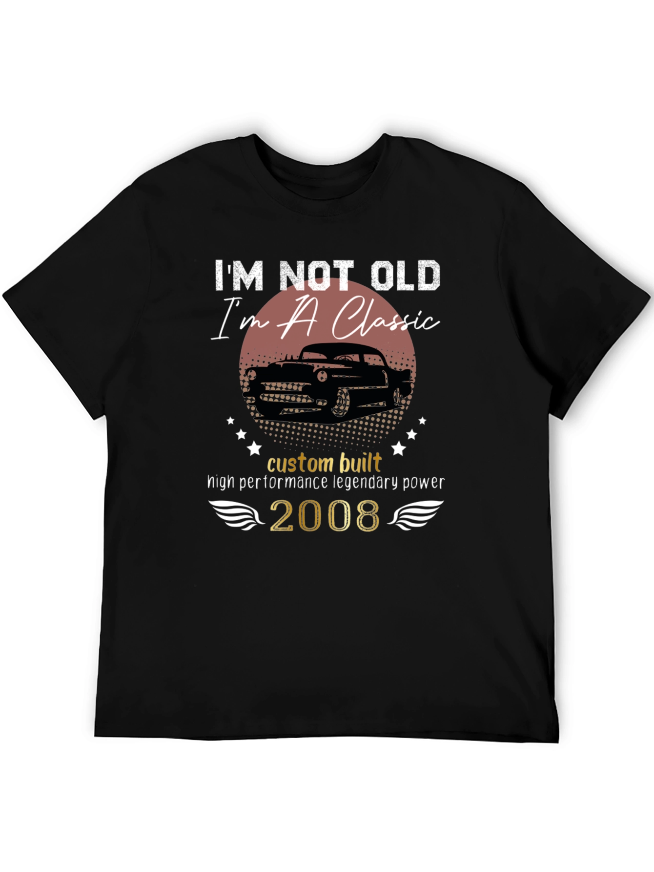 Black Classic Car T-Shirt - I'm Not Old, I'm A Classic! view 5