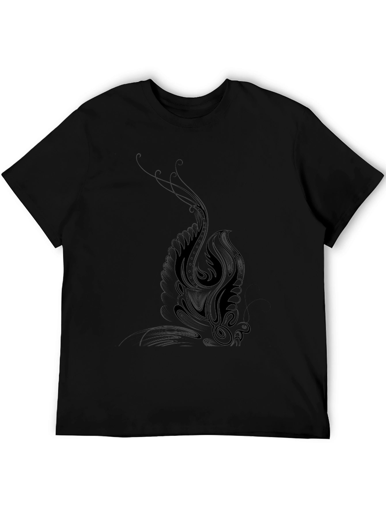 Black Phoenix Graphic Black T-Shirt for Men view 5