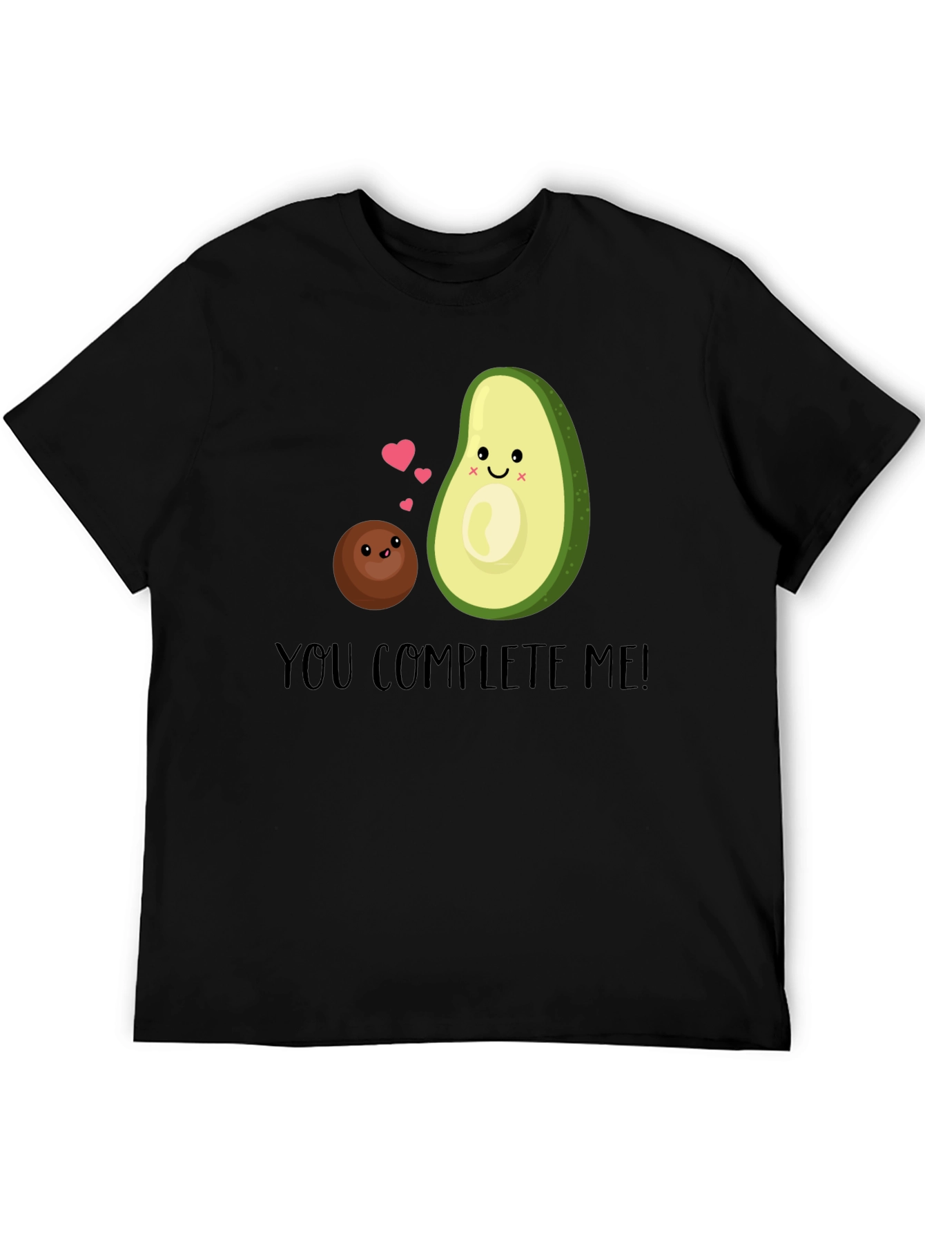 Black You Complete Me Avocado T-Shirt view 5