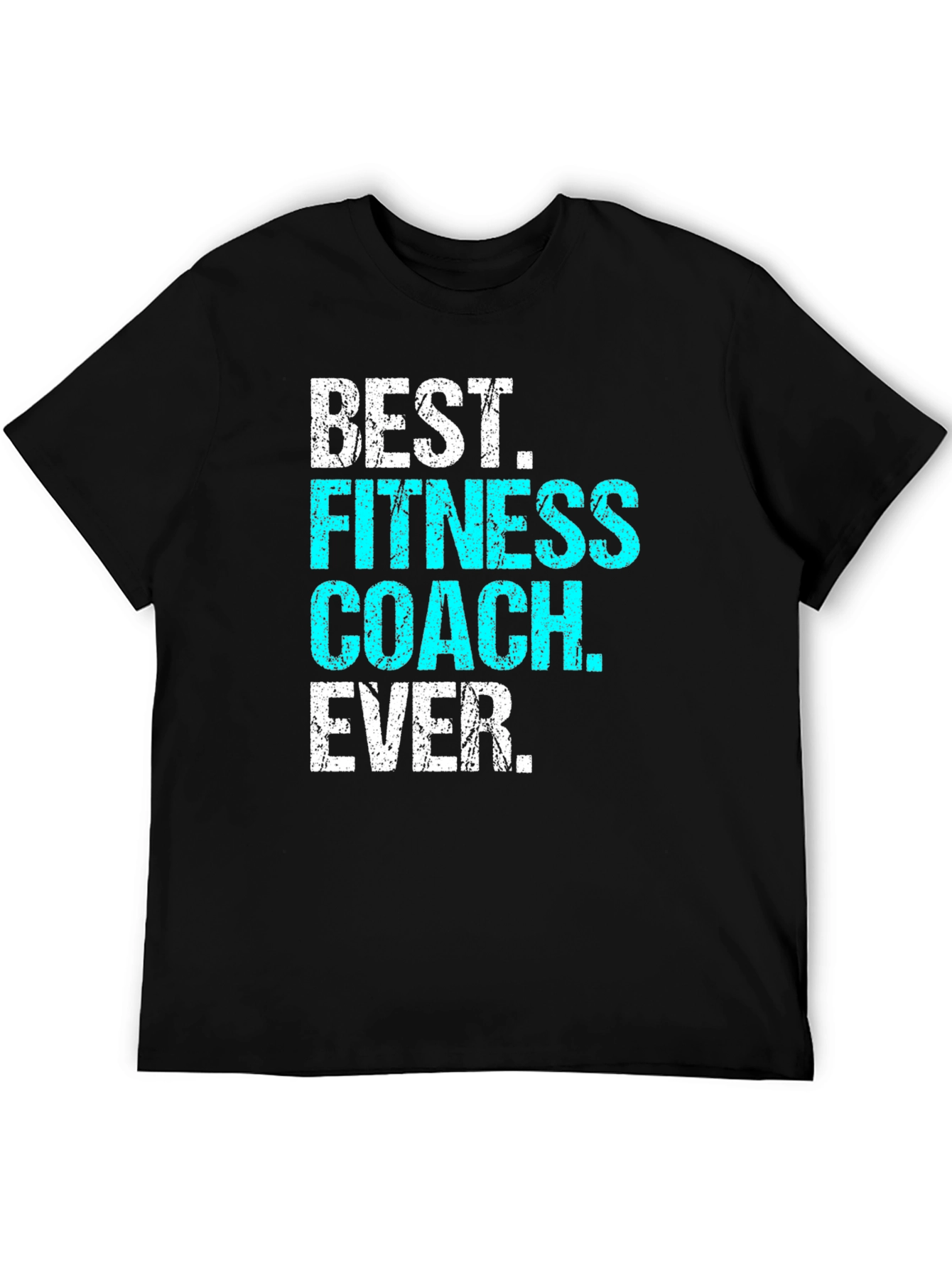 Black Best Fitness Coach Ever T-Shirt - Black view 5