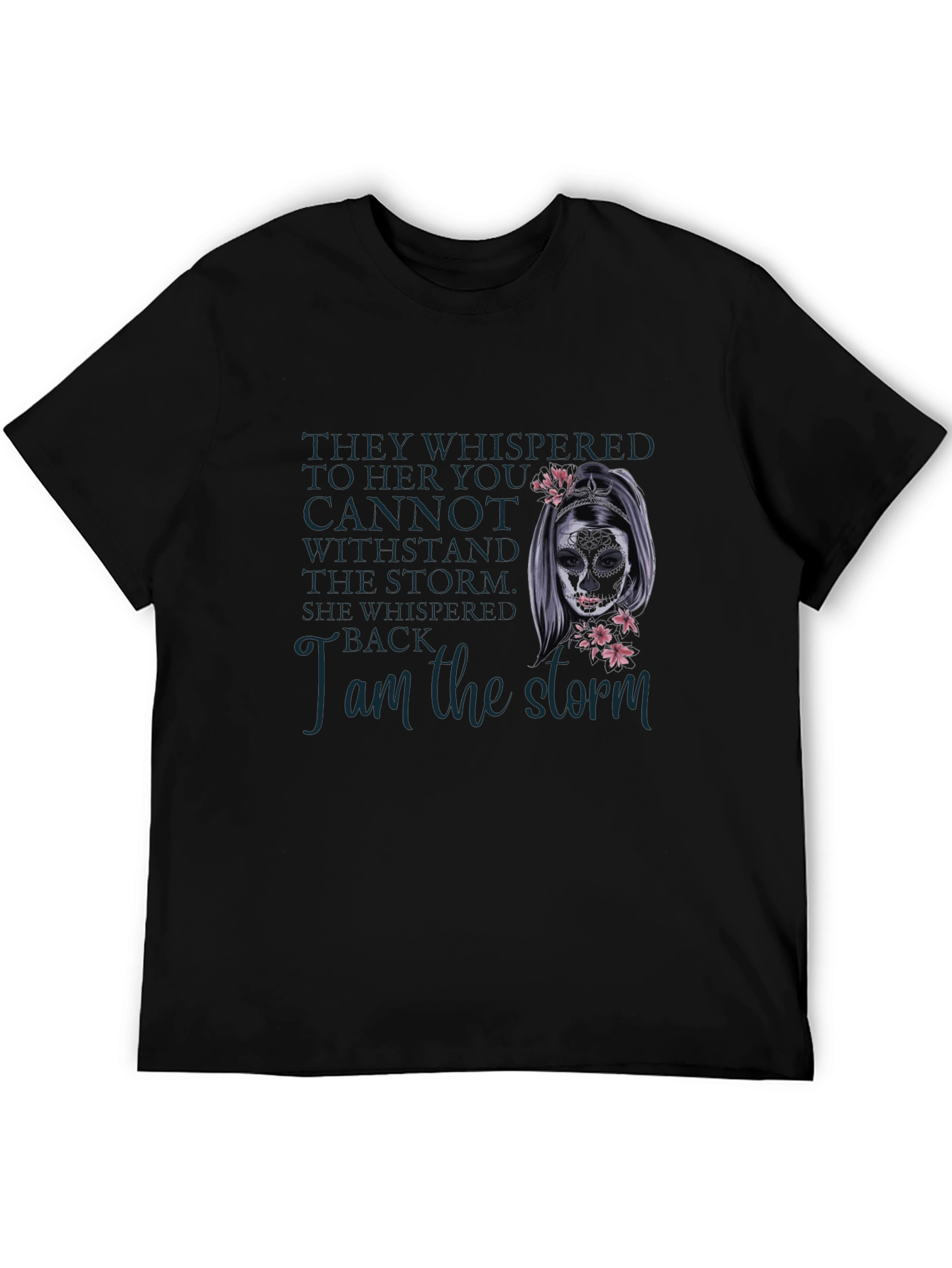 Black I am the Storm Graphic T-Shirt - Dark view 5