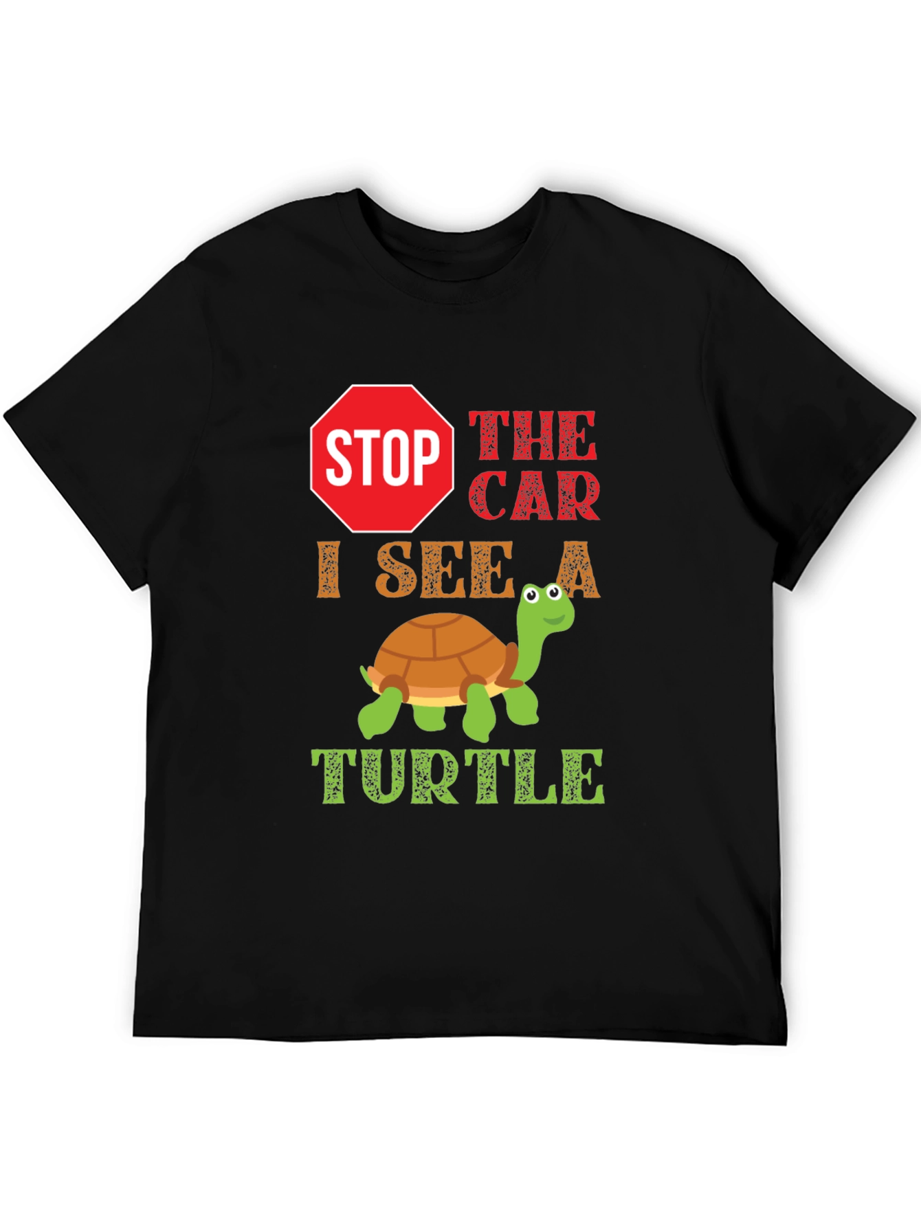 Black Stop the Car, Turtle T-Shirt view 5